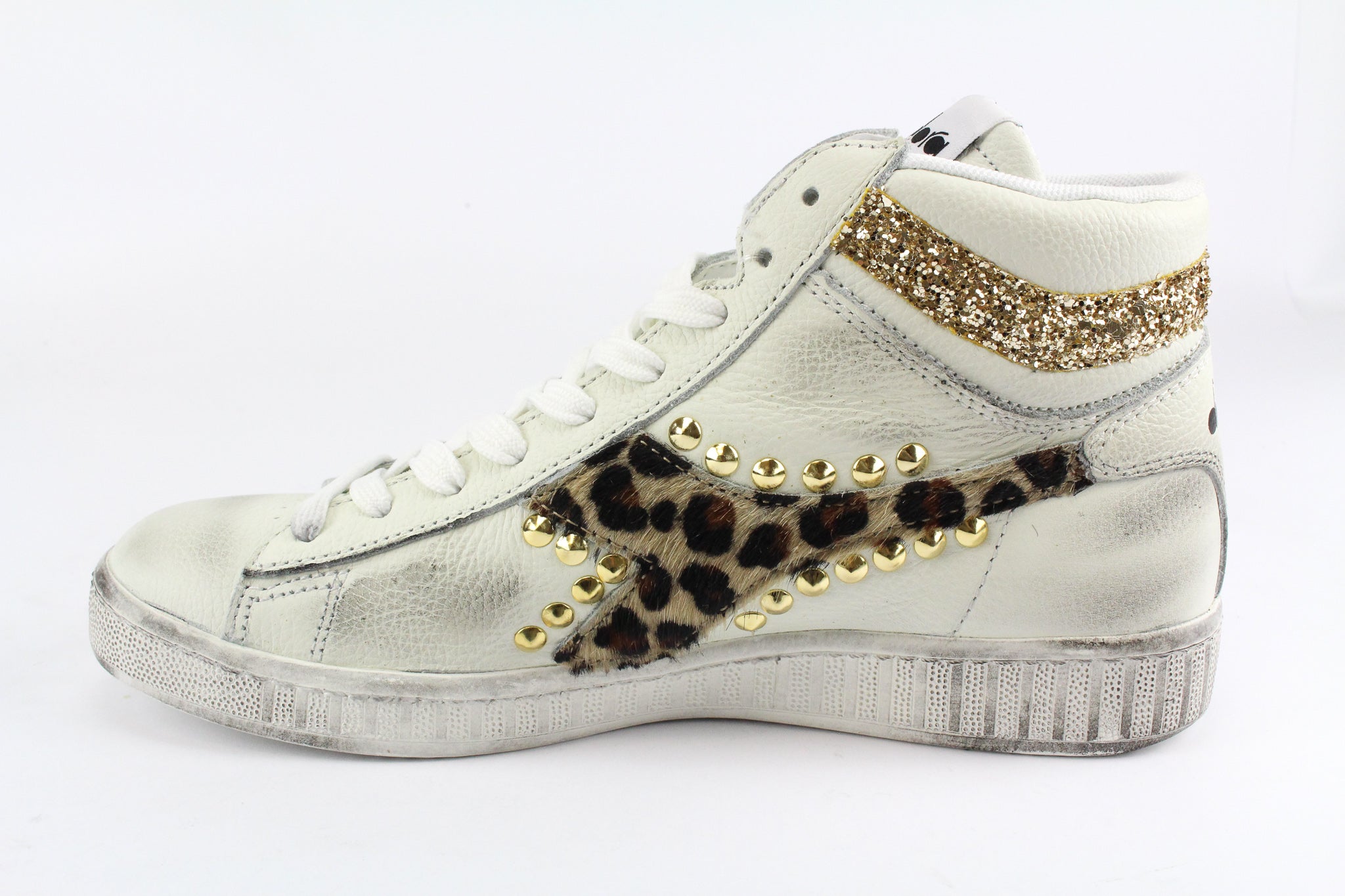 Diadora Game L High Waxed Maculate Glitter & Borchie