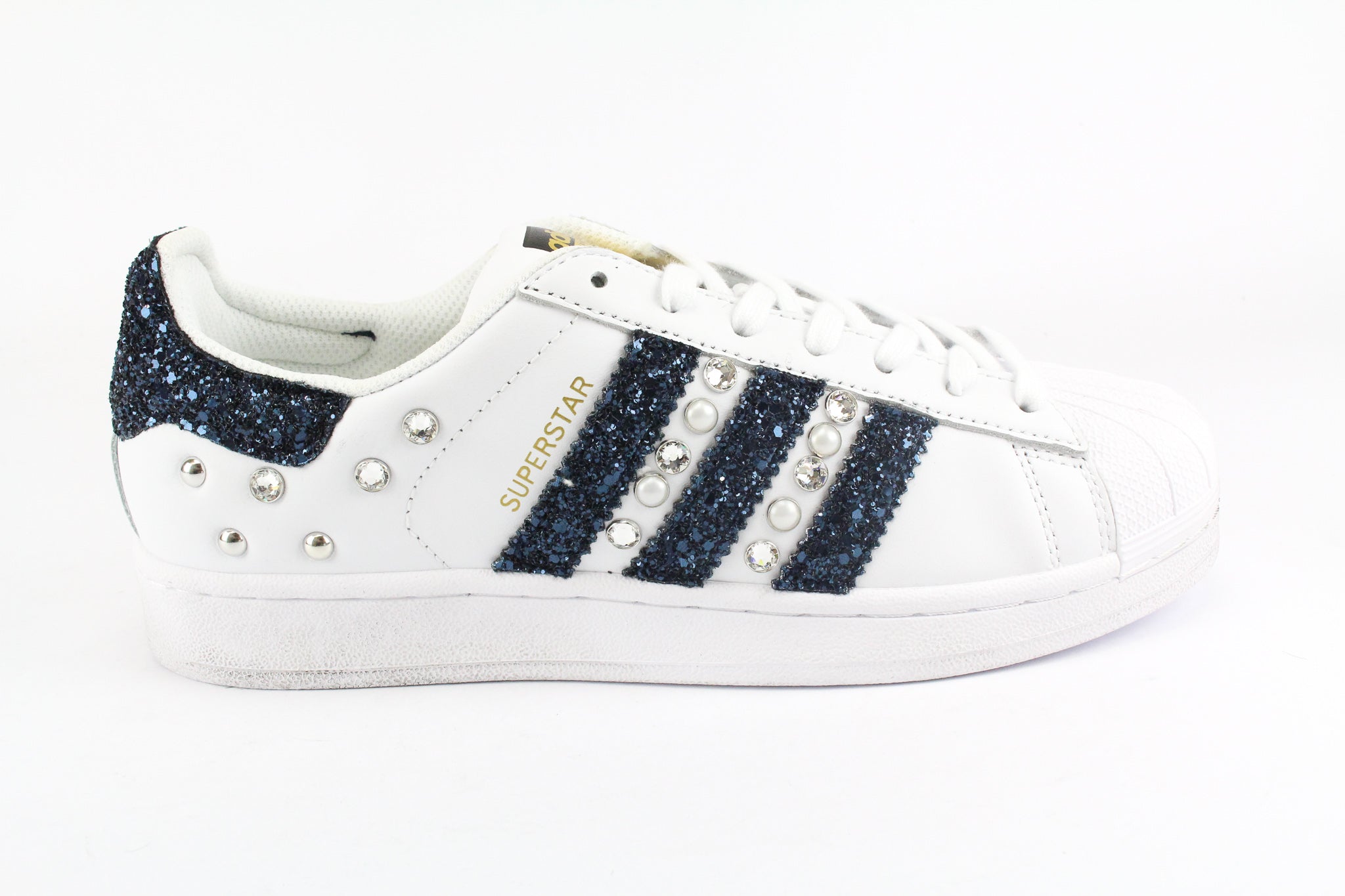 Adidas Superstar Navy Glitter Perle & Strass
