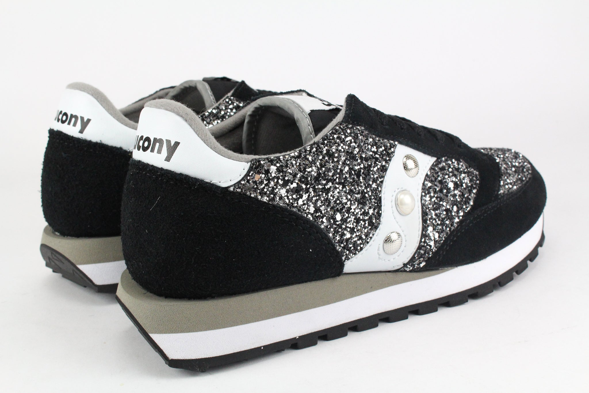 Saucony Jazz Black Silver Glitter & Borchie e Punta
