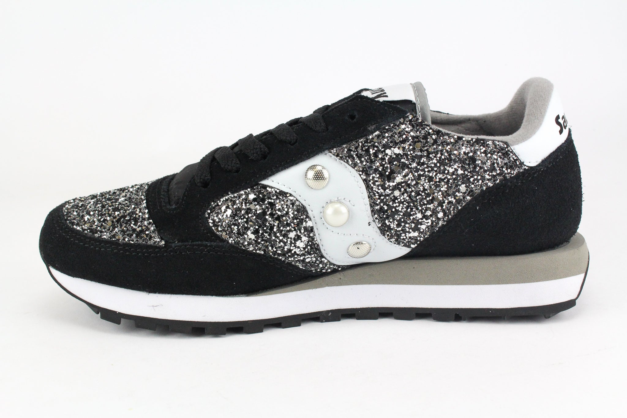 Saucony Jazz Black Silver Glitter & Borchie e Punta