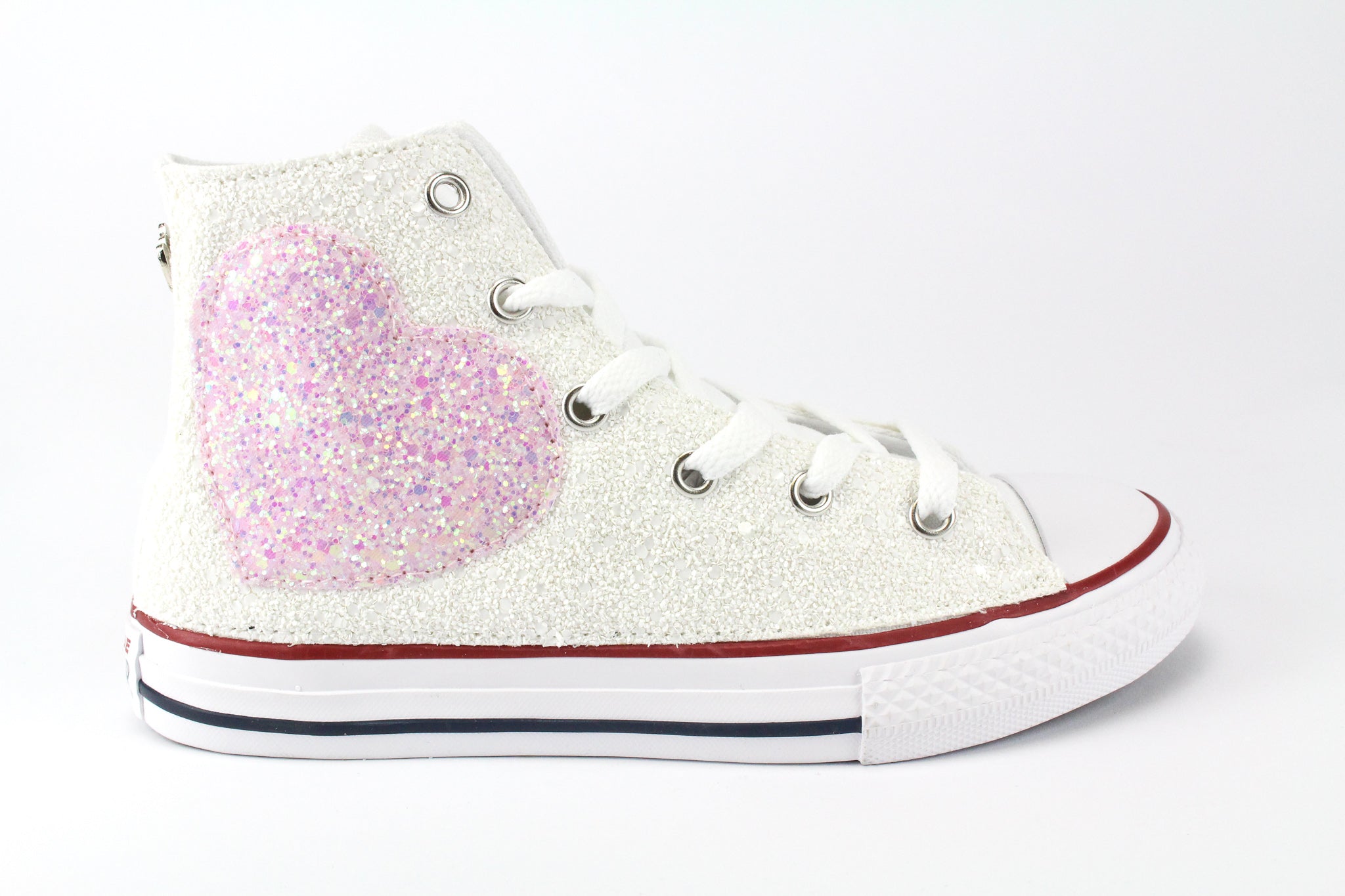 Converse All Star J Cuore Glitter Lilla