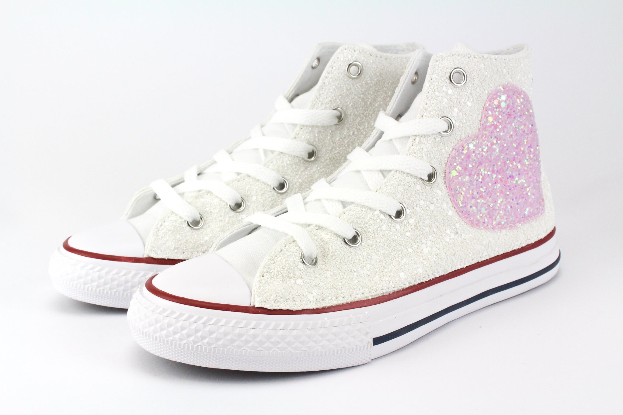 Converse All Star J Cuore Glitter Lilla
