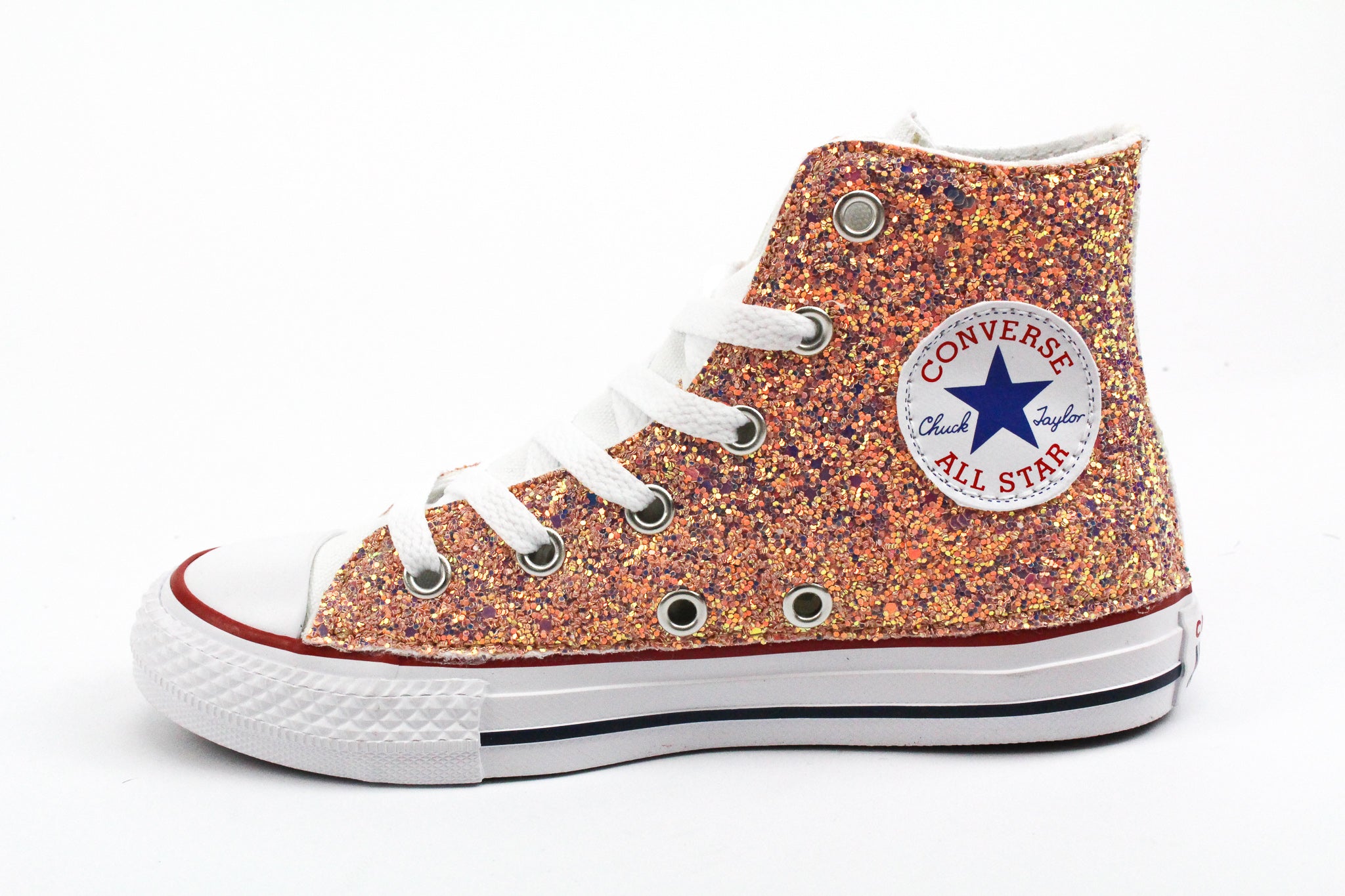 Converse All Star White Multi Glitter