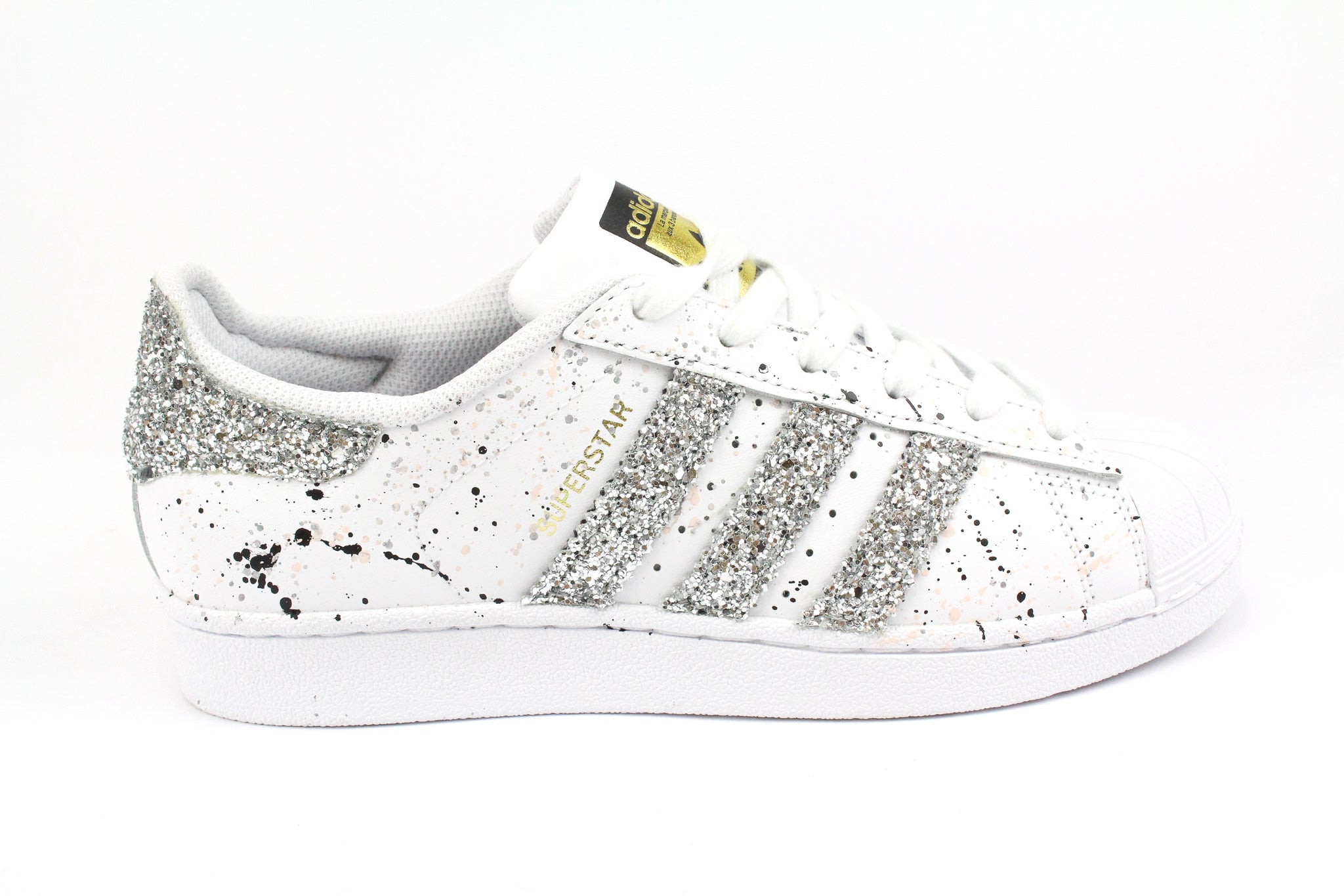 Adidas Superstar Silver Glitter & Vernice