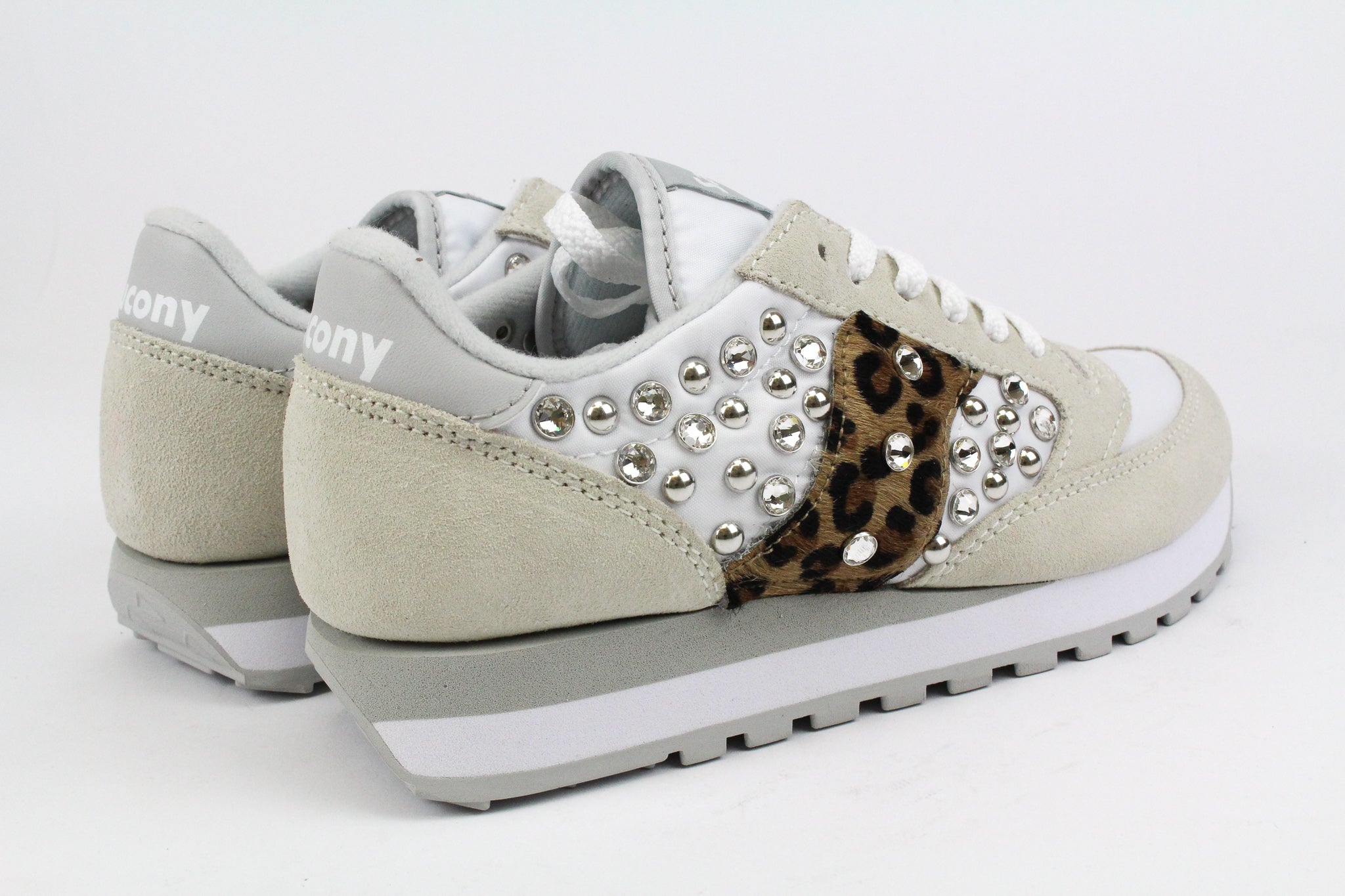 Saucony Jazz White Cavallino Maculato & Strass