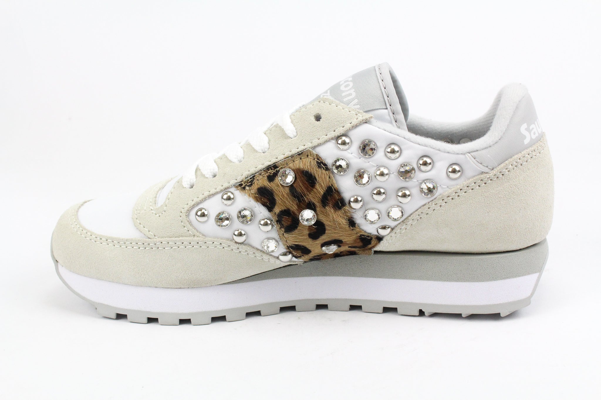 Saucony Jazz White Cavallino Maculato & Strass