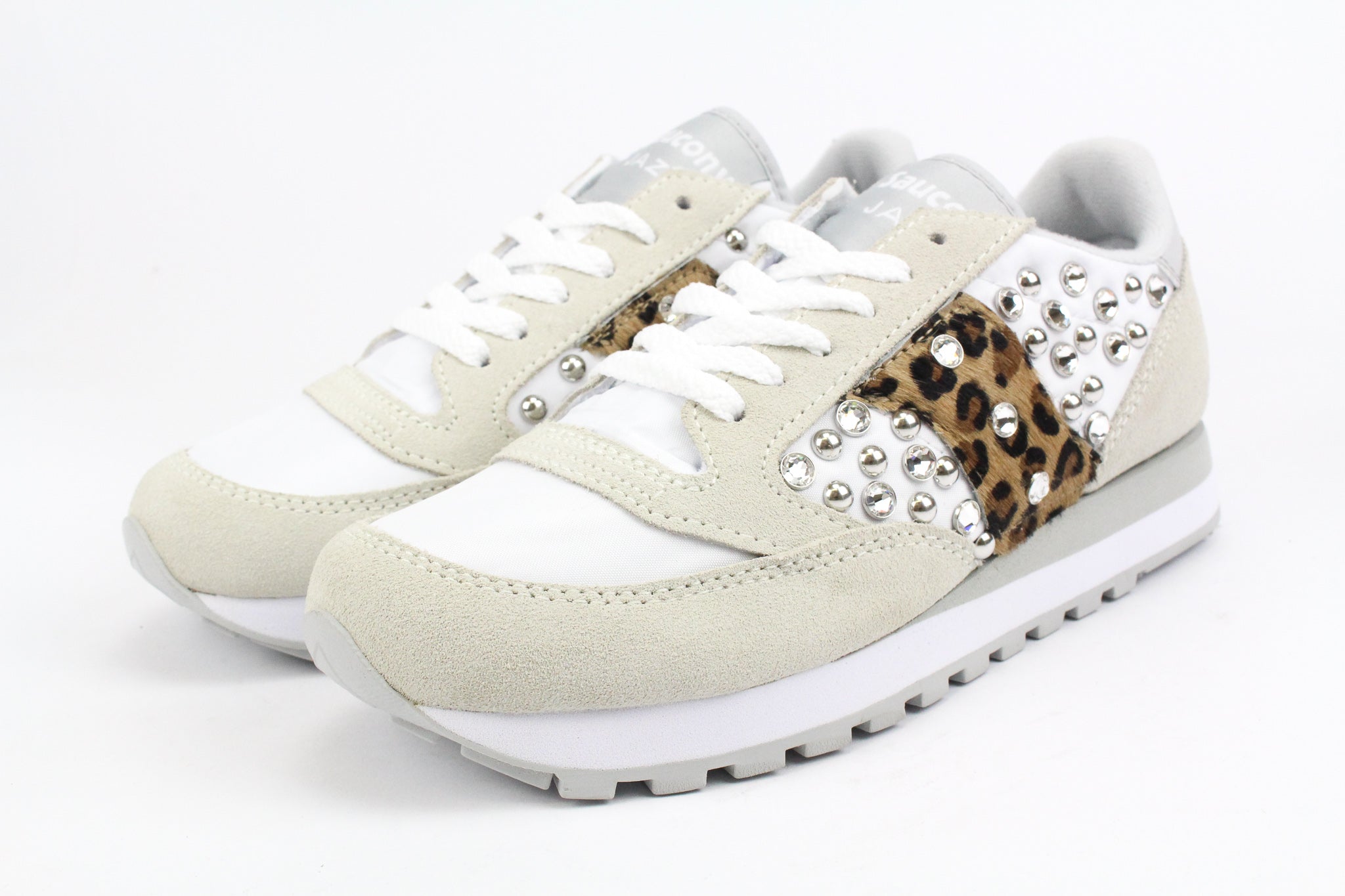 Saucony Jazz White Cavallino Maculato & Strass