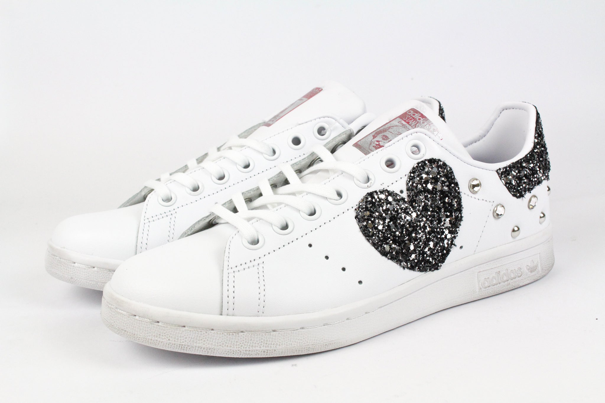 Adidas Stan Smith Cuore Glitter Black Silver & Strass