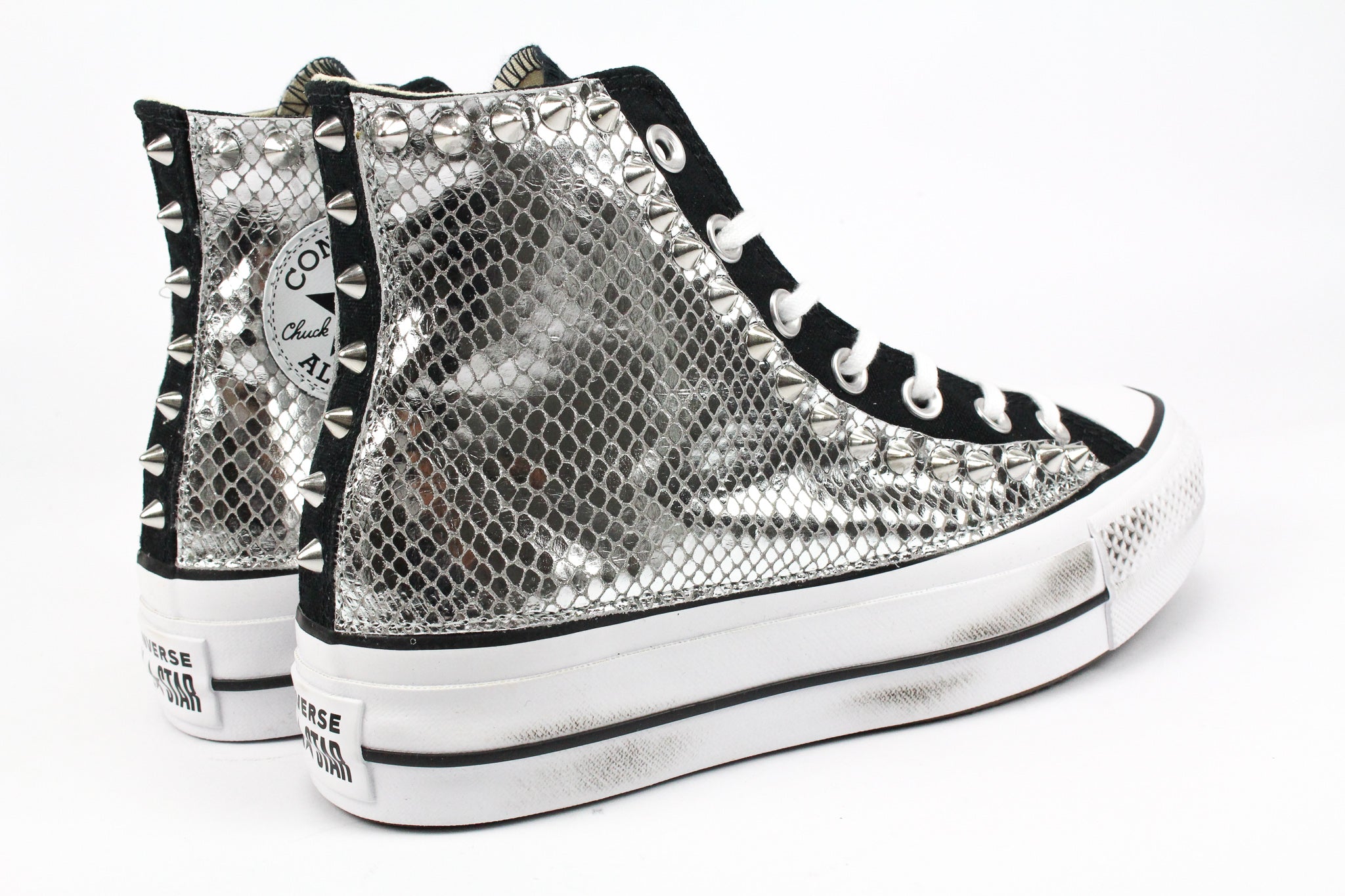 Converse All Star Platform Pitone Laminato & Borchie