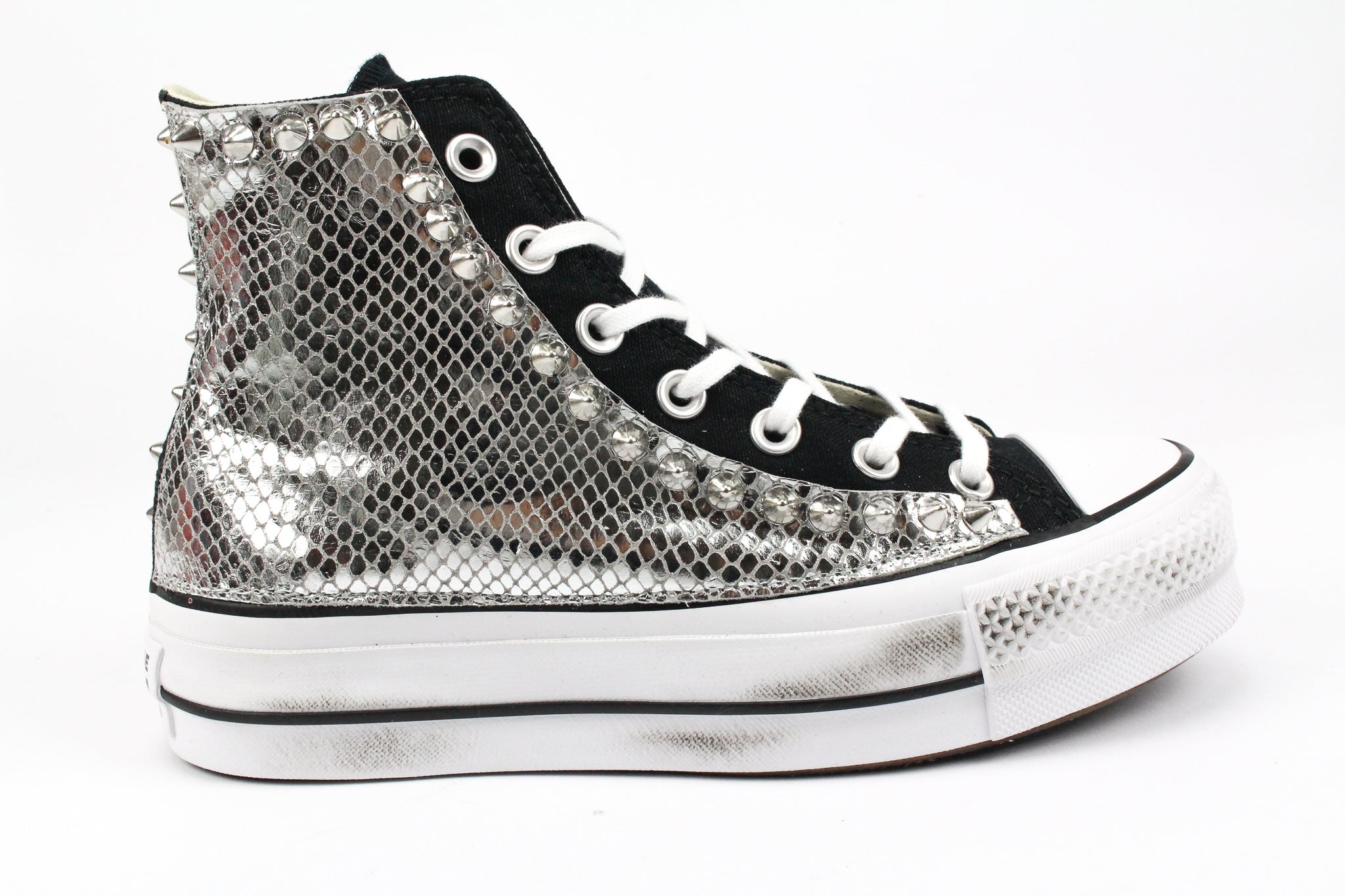 Converse All Star Platform Pitone Laminato & Borchie