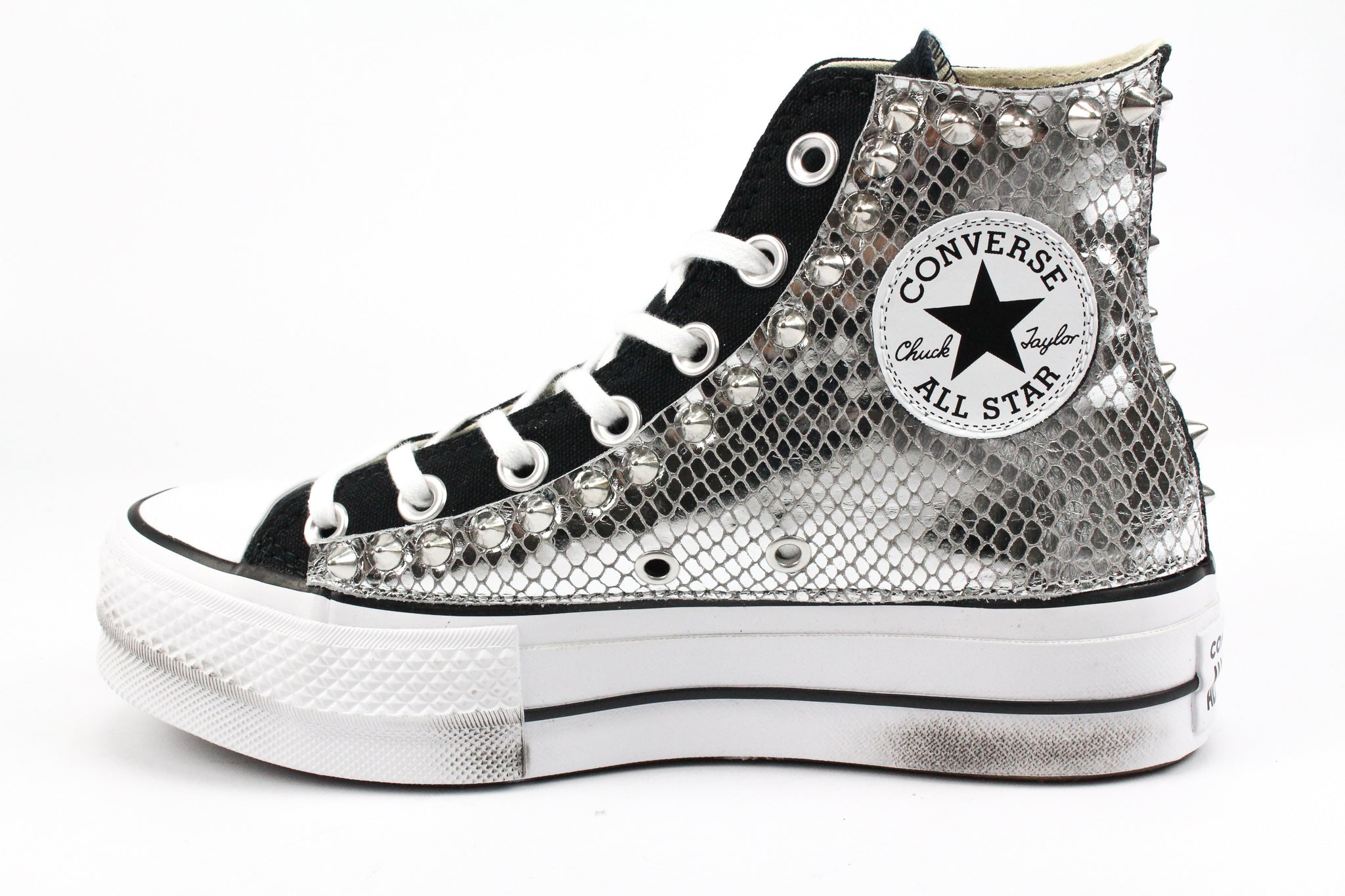 Converse All Star Platform Pitone Laminato & Borchie