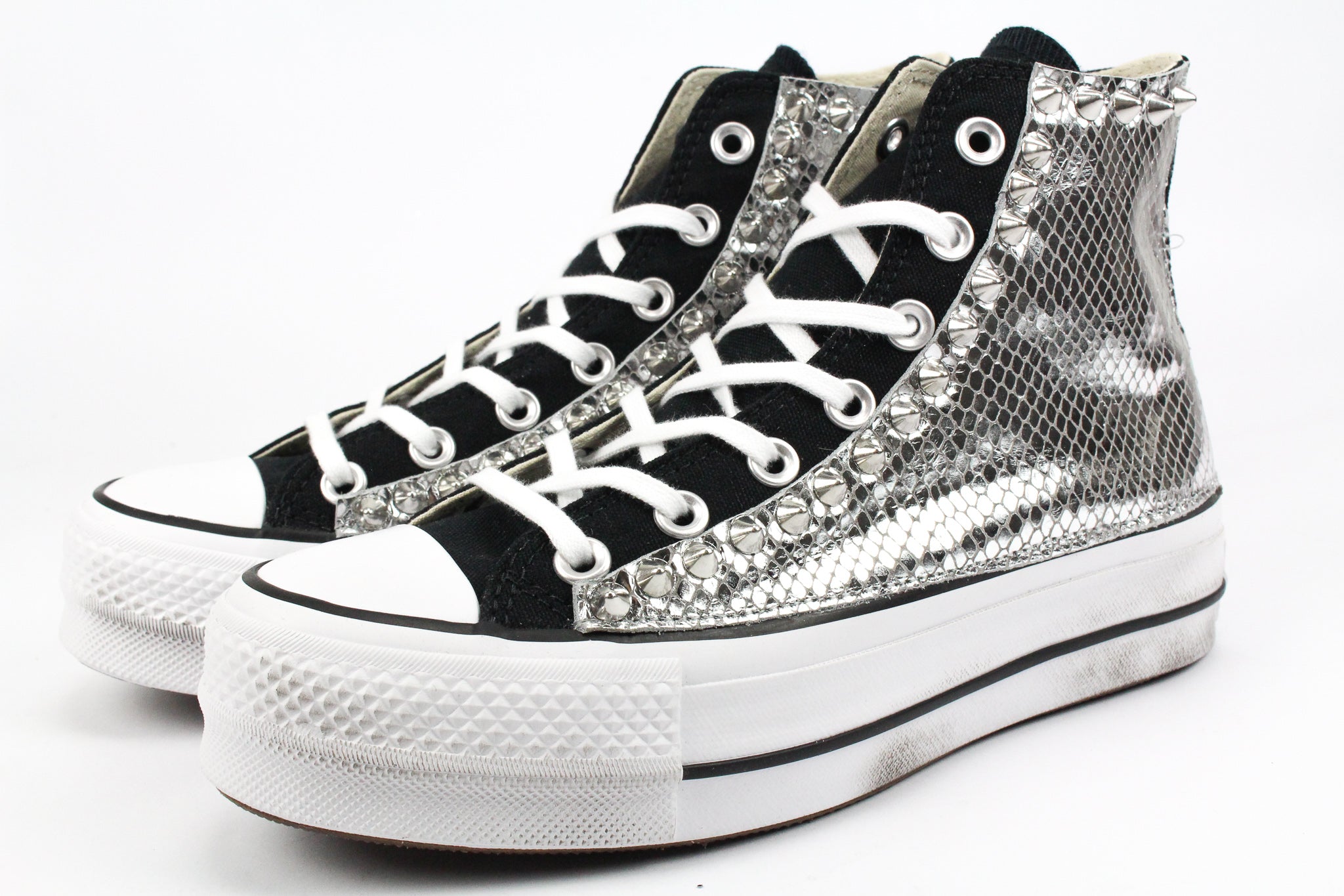 Converse All Star Platform Pitone Laminato & Borchie
