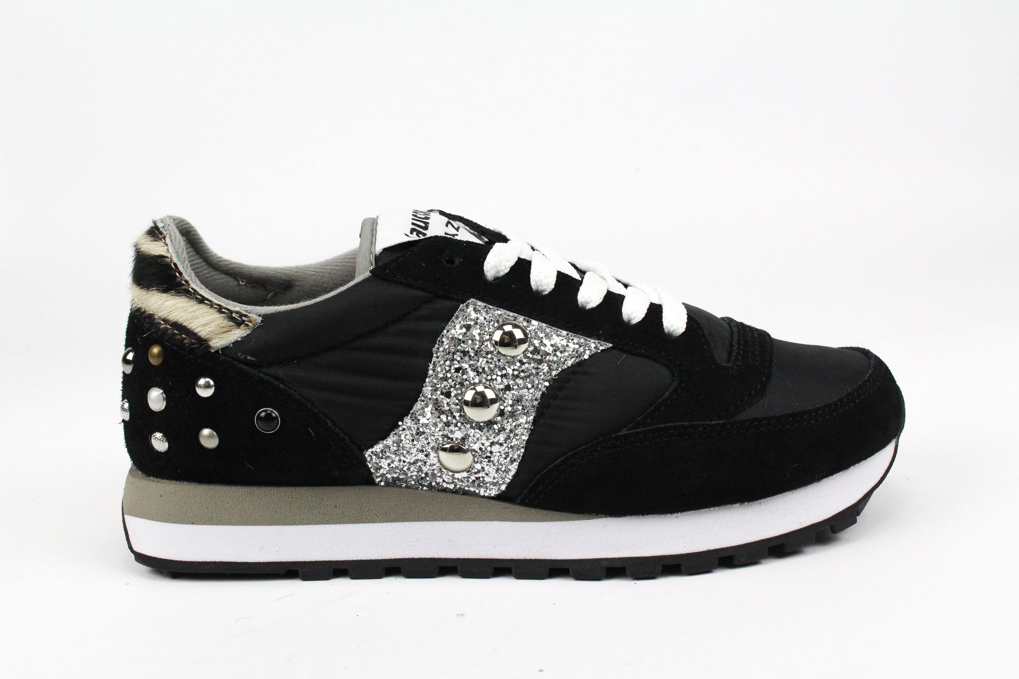 Saucony Jazz Black Zebrate Glitter & Borchie