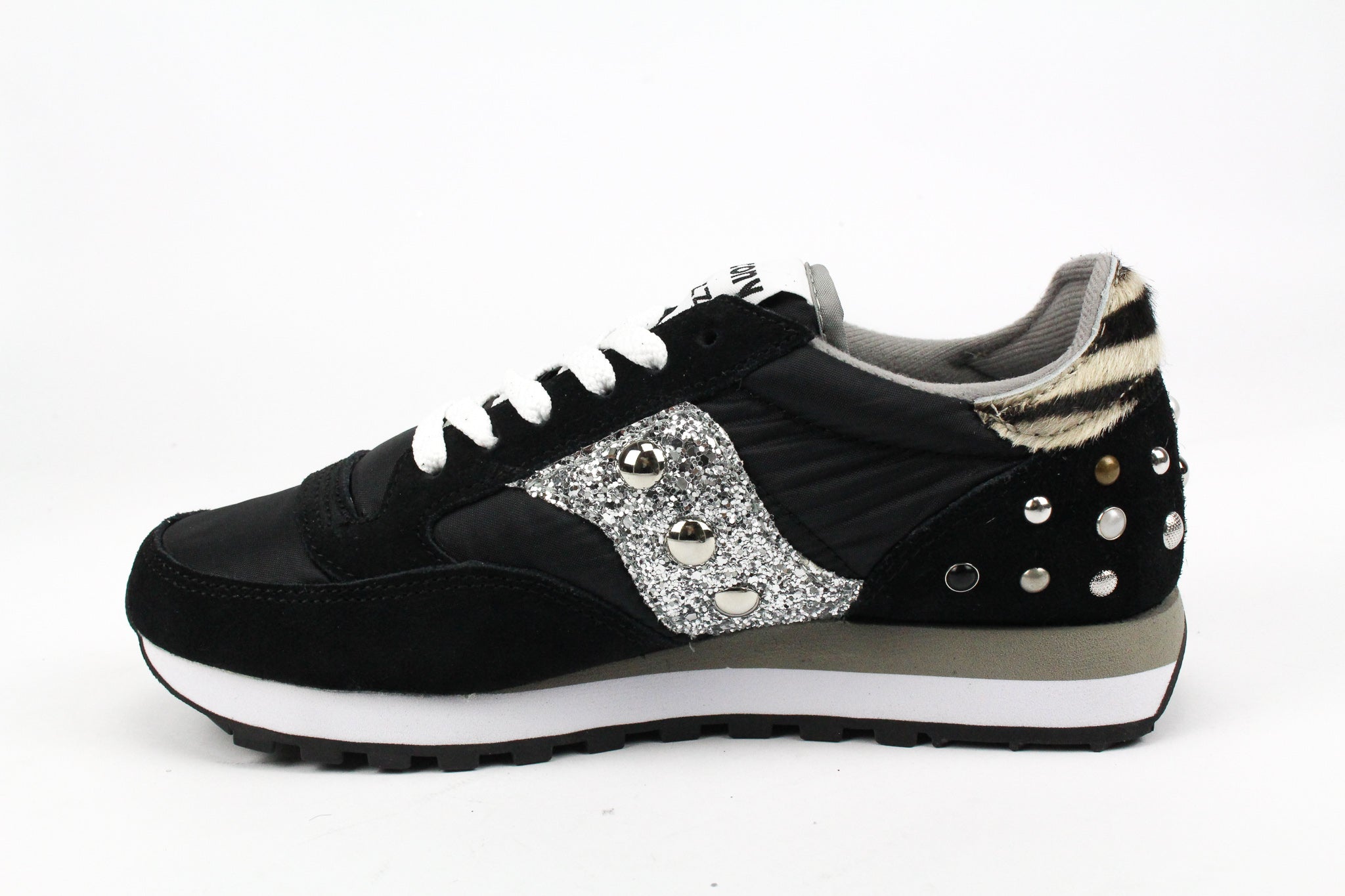 Saucony Jazz Black Zebrate Glitter & Borchie