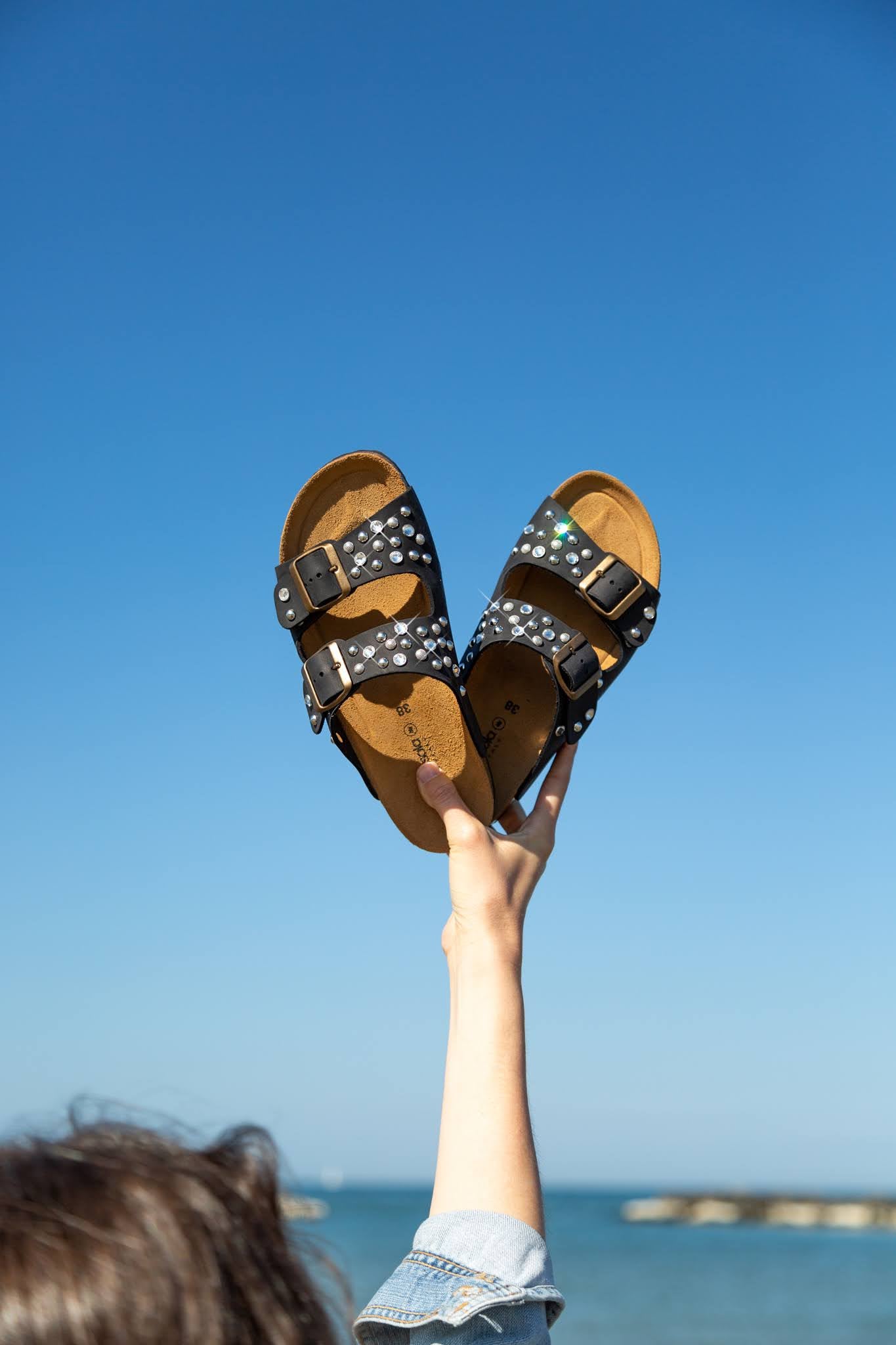 Sandali Black Strass & Borchie