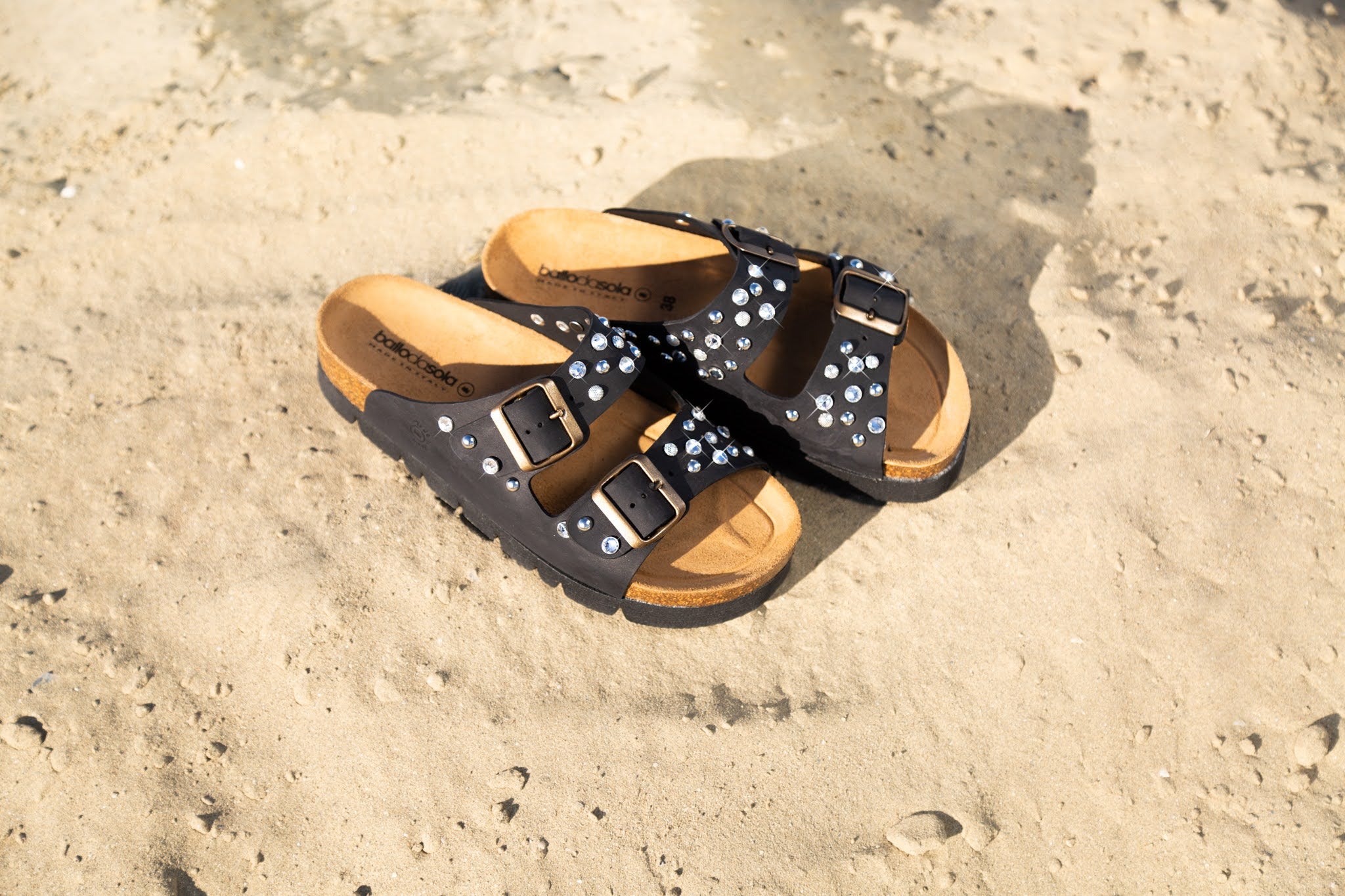 Sandali Black Strass & Borchie