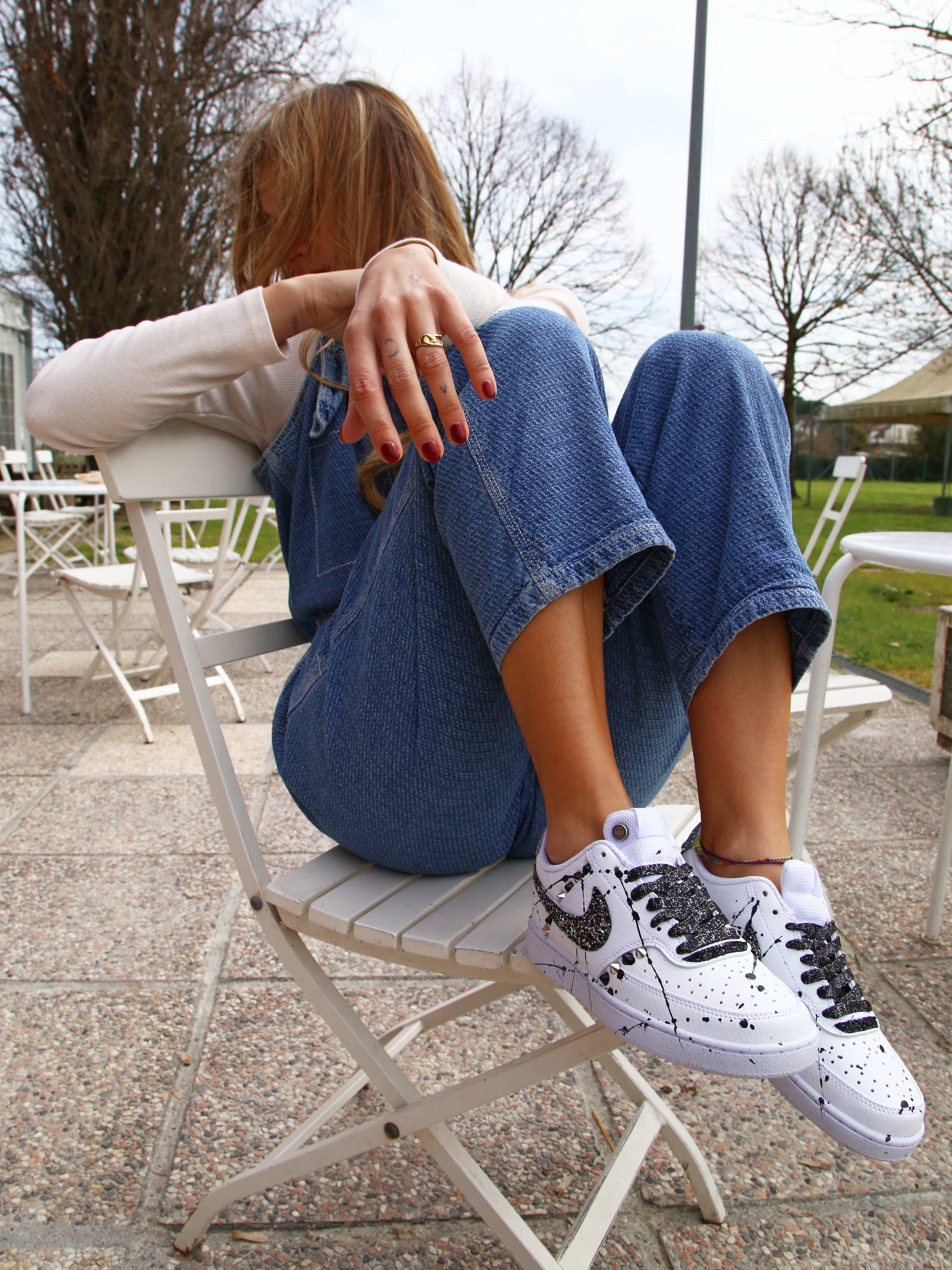 Nike Court Vision Low Colours Borchie & Glitter