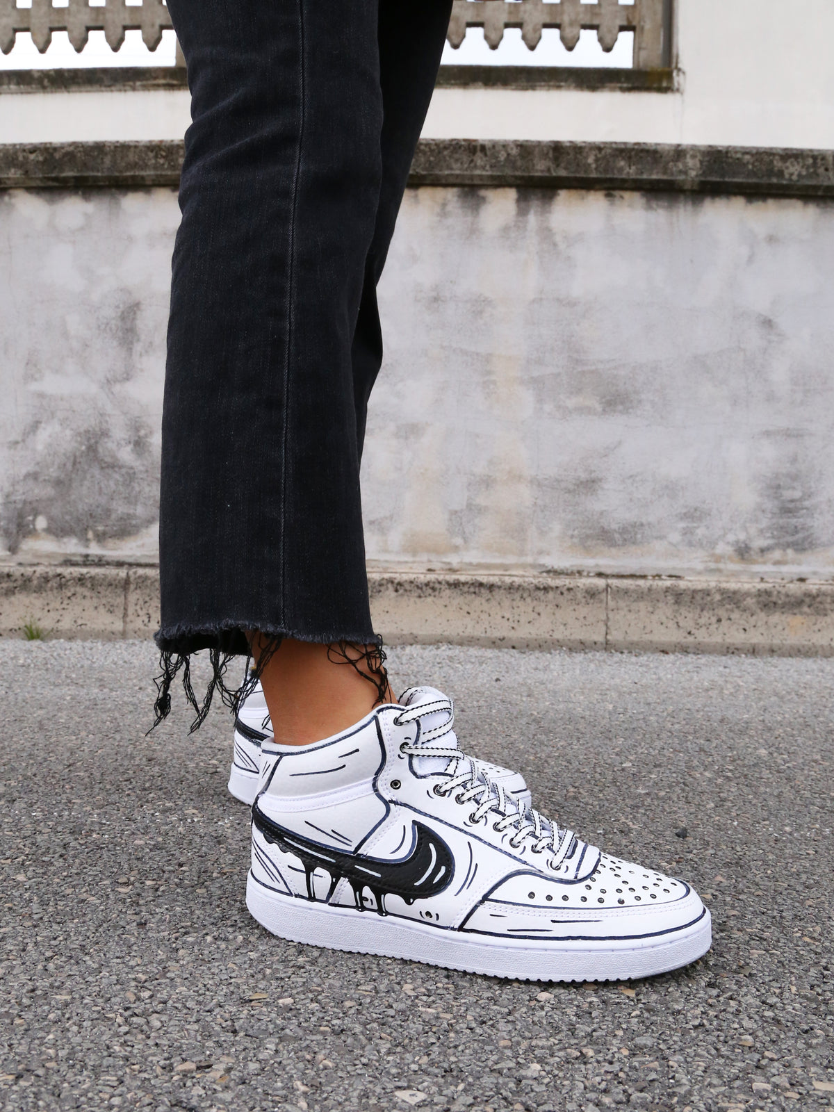 Mid Cartoon Nike Court Vision MID Cartoons Bianco & Slime
