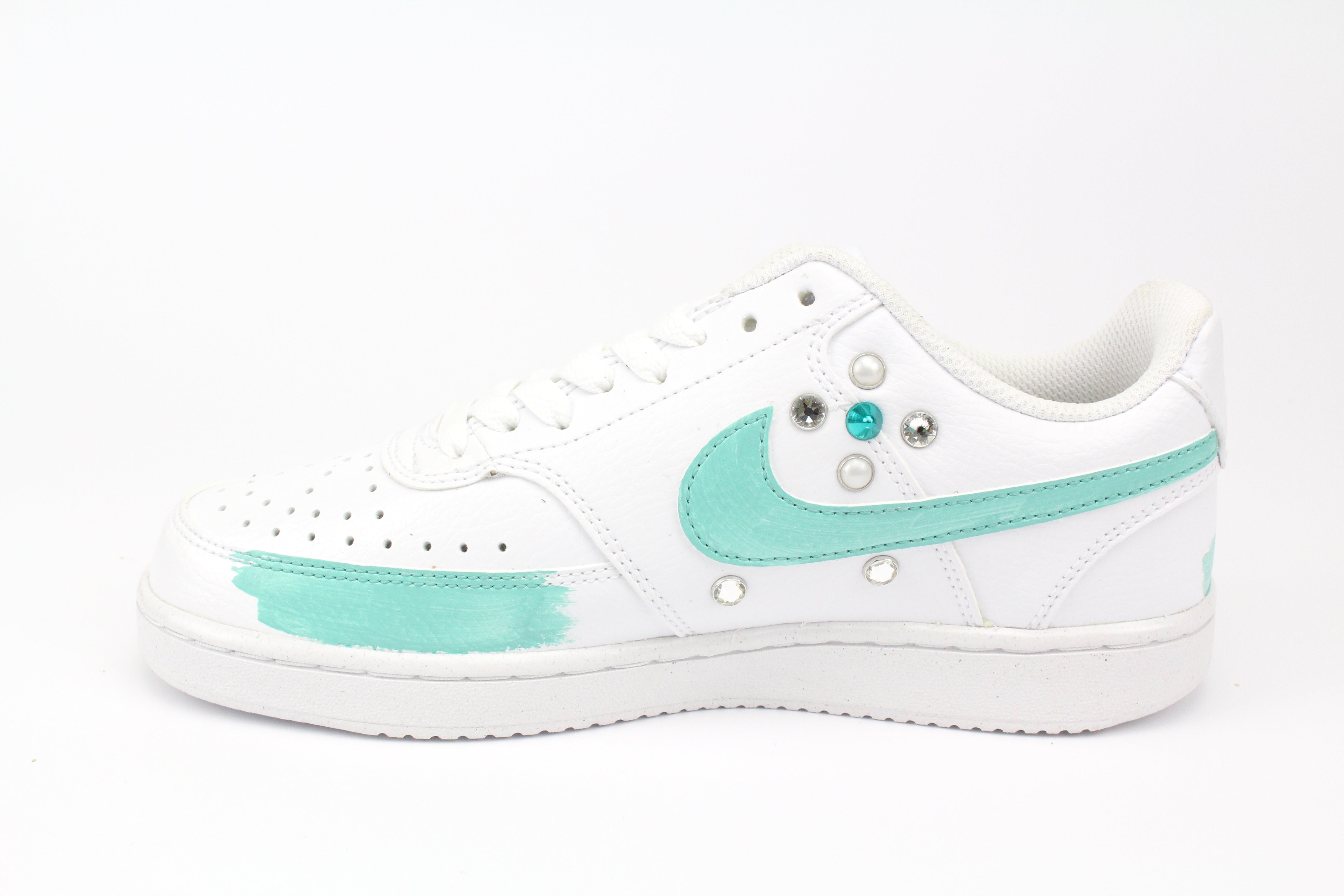 Nike Court Vision Low Tiffany Vernice Strass & Perle