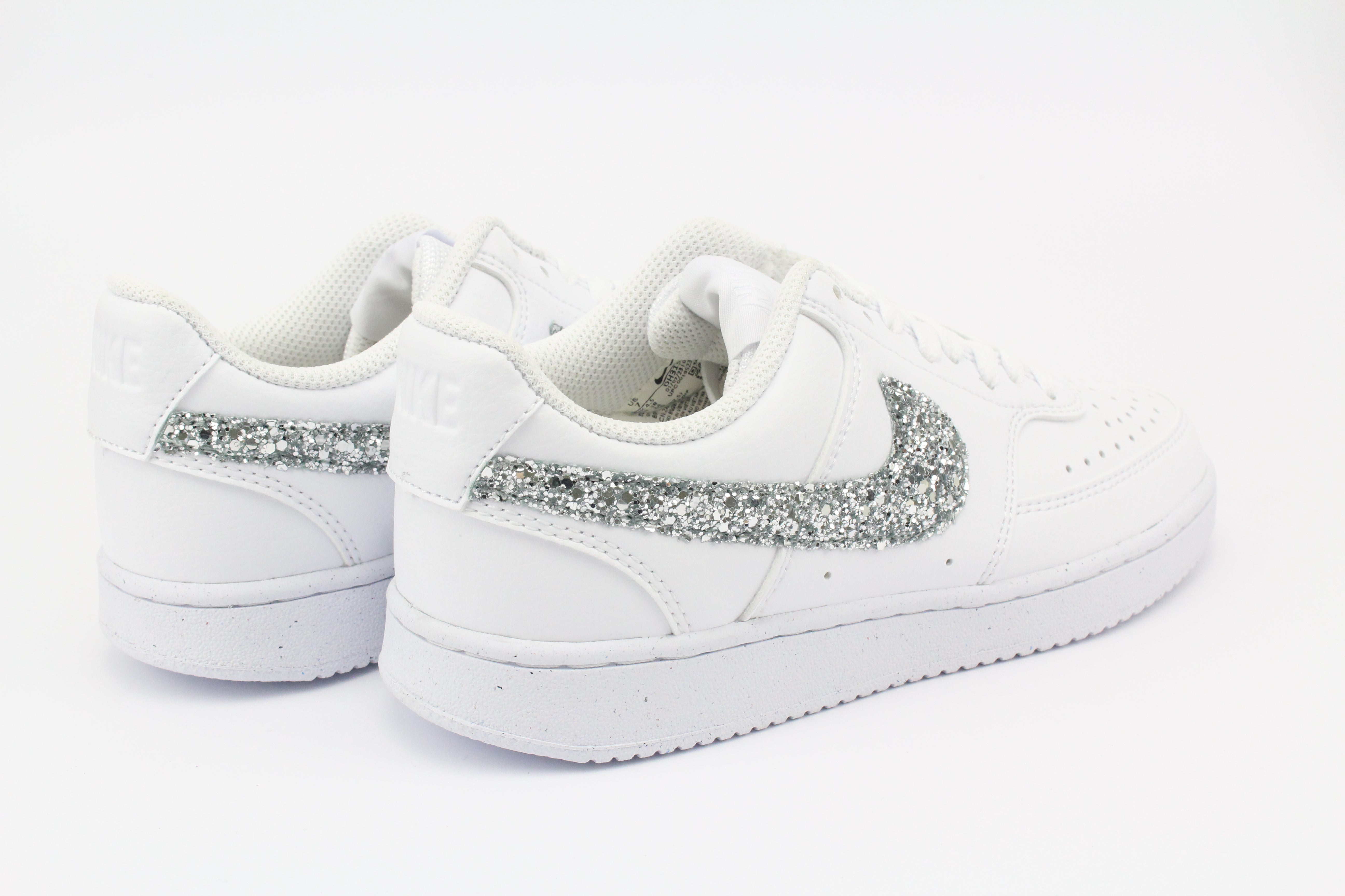 Nike Court Vision Low Silver Glitter
