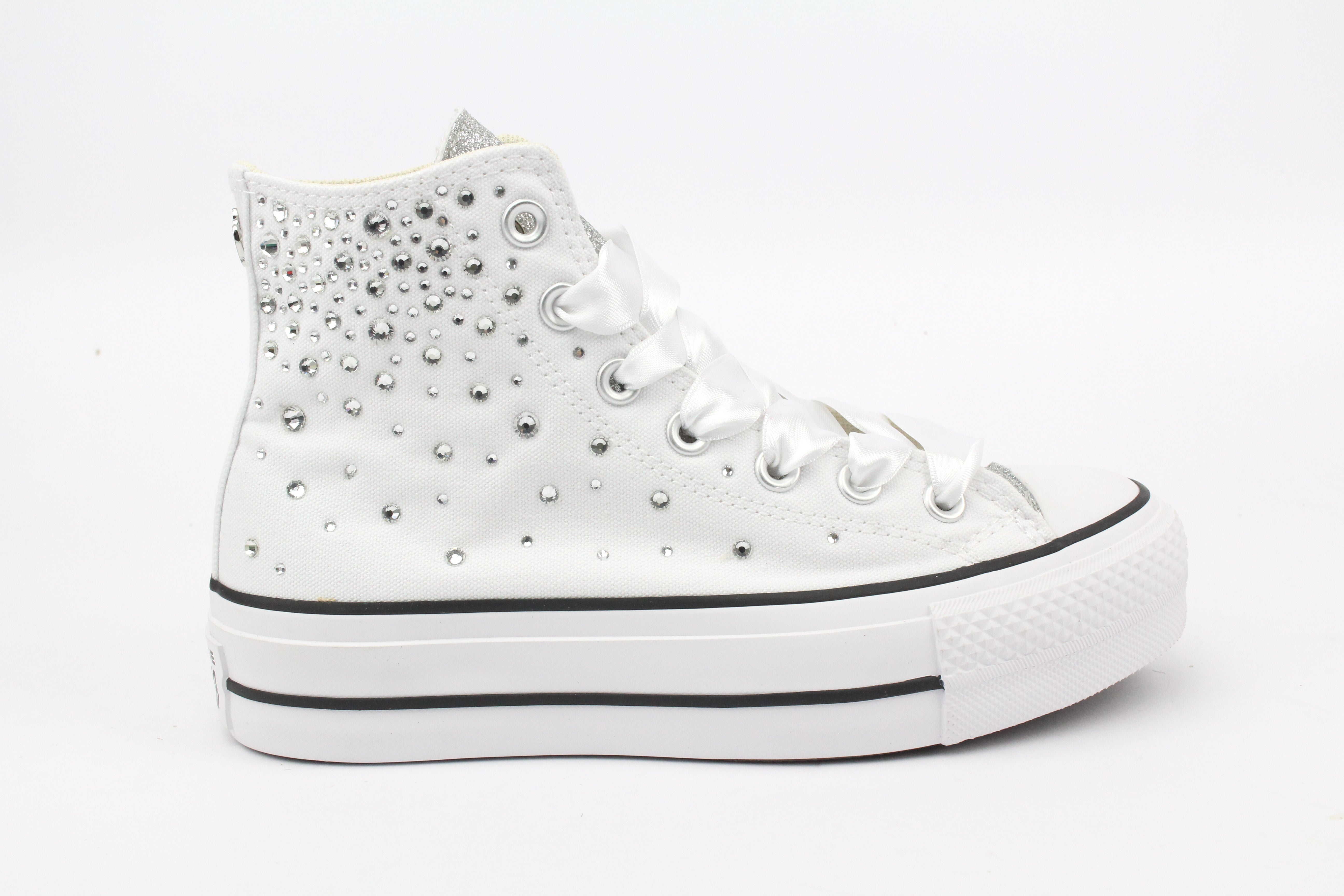 Converse All Star Platform White Strass Thermo Crystal &amp; Glitter