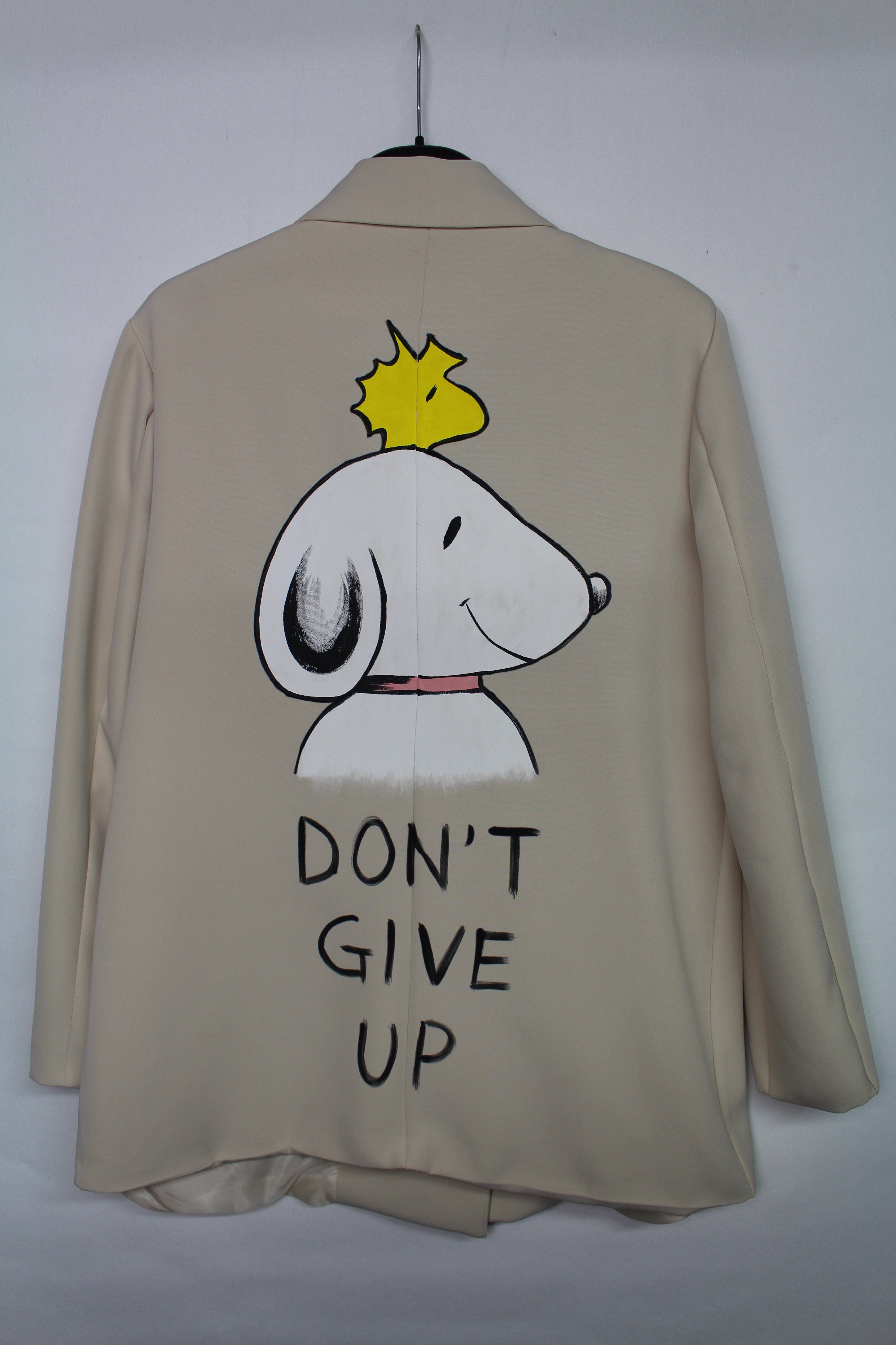 Giacca Elegante dipinta a mano "Don't Give Up"