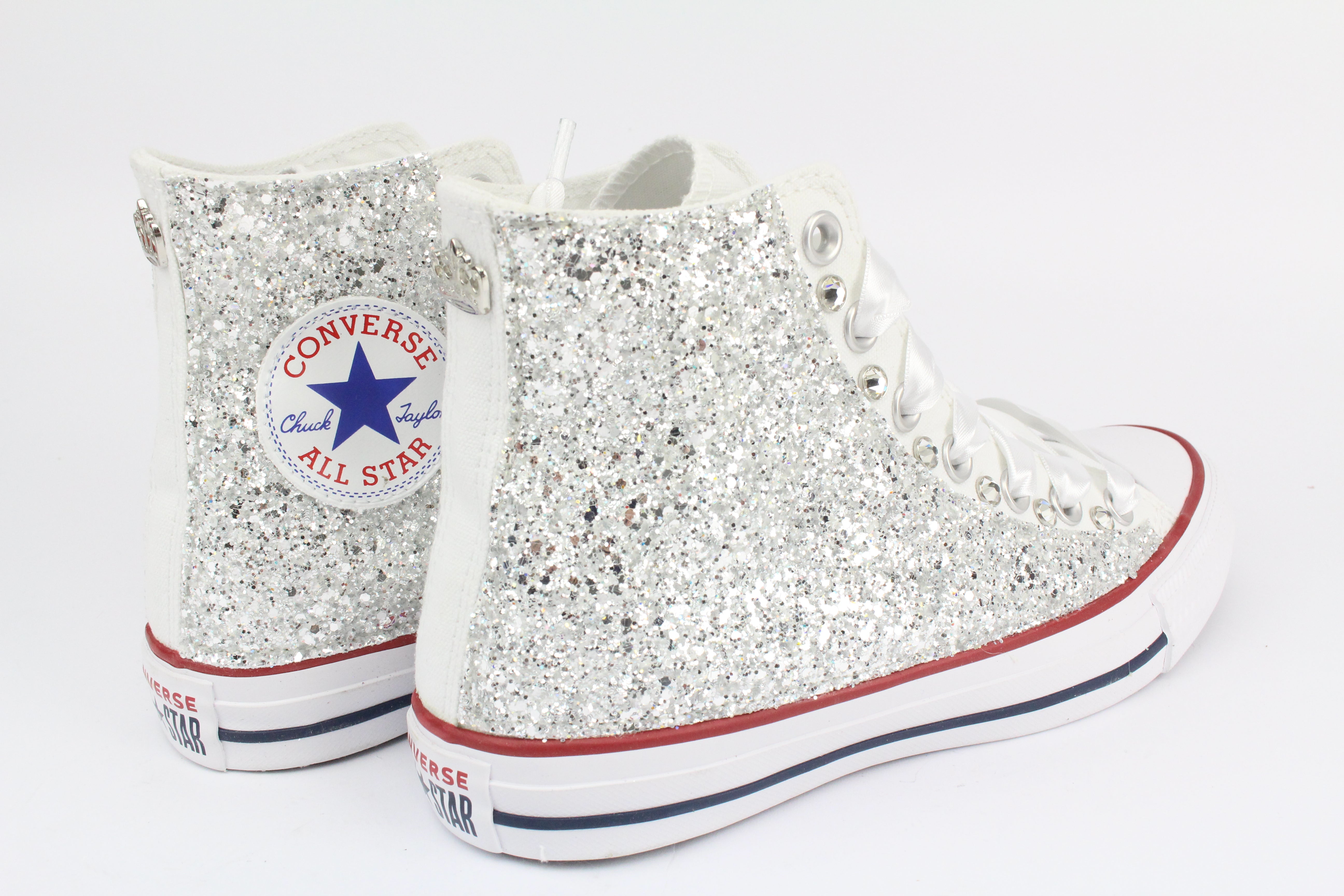 Converse All Star Total Glitter Silver White & Strass