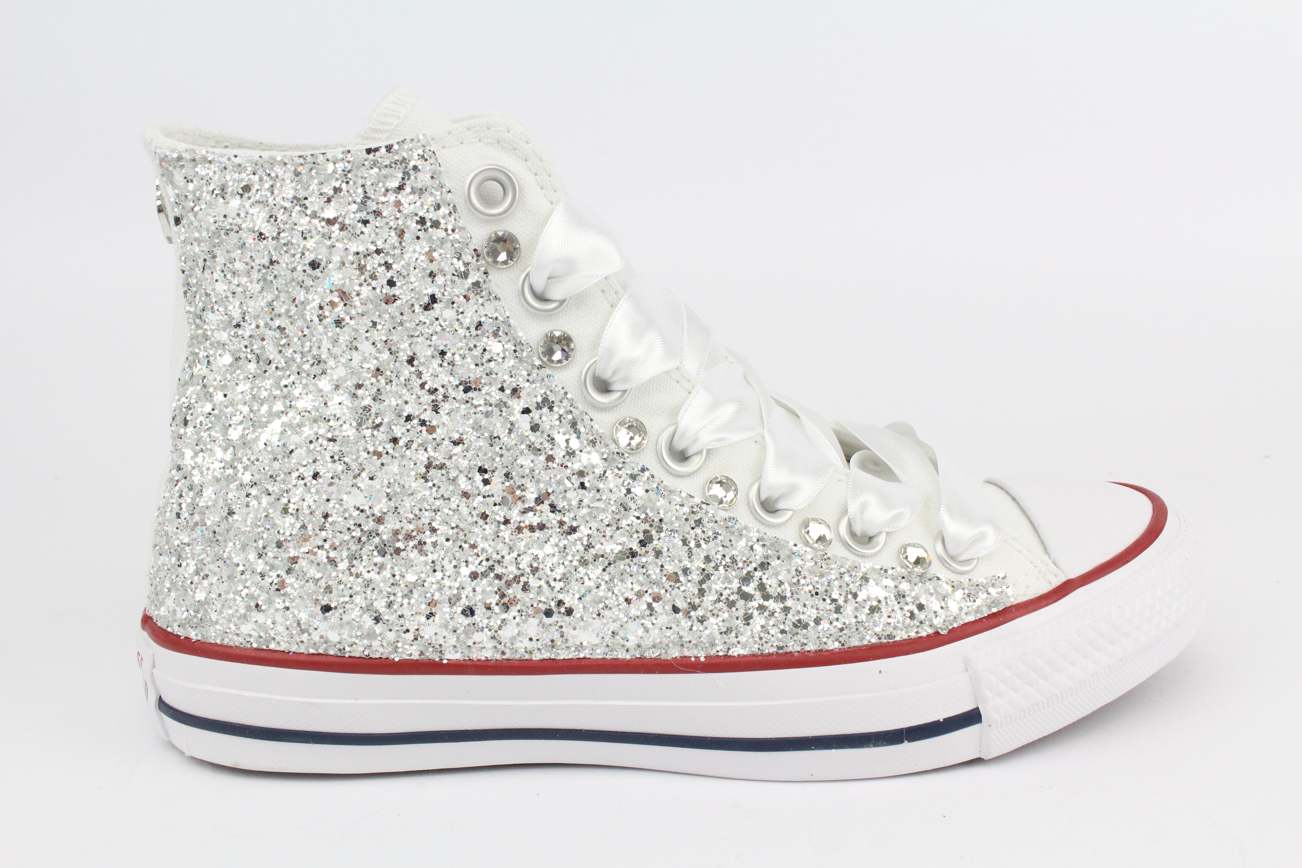 Converse All Star Total Glitter Silver White & Strass