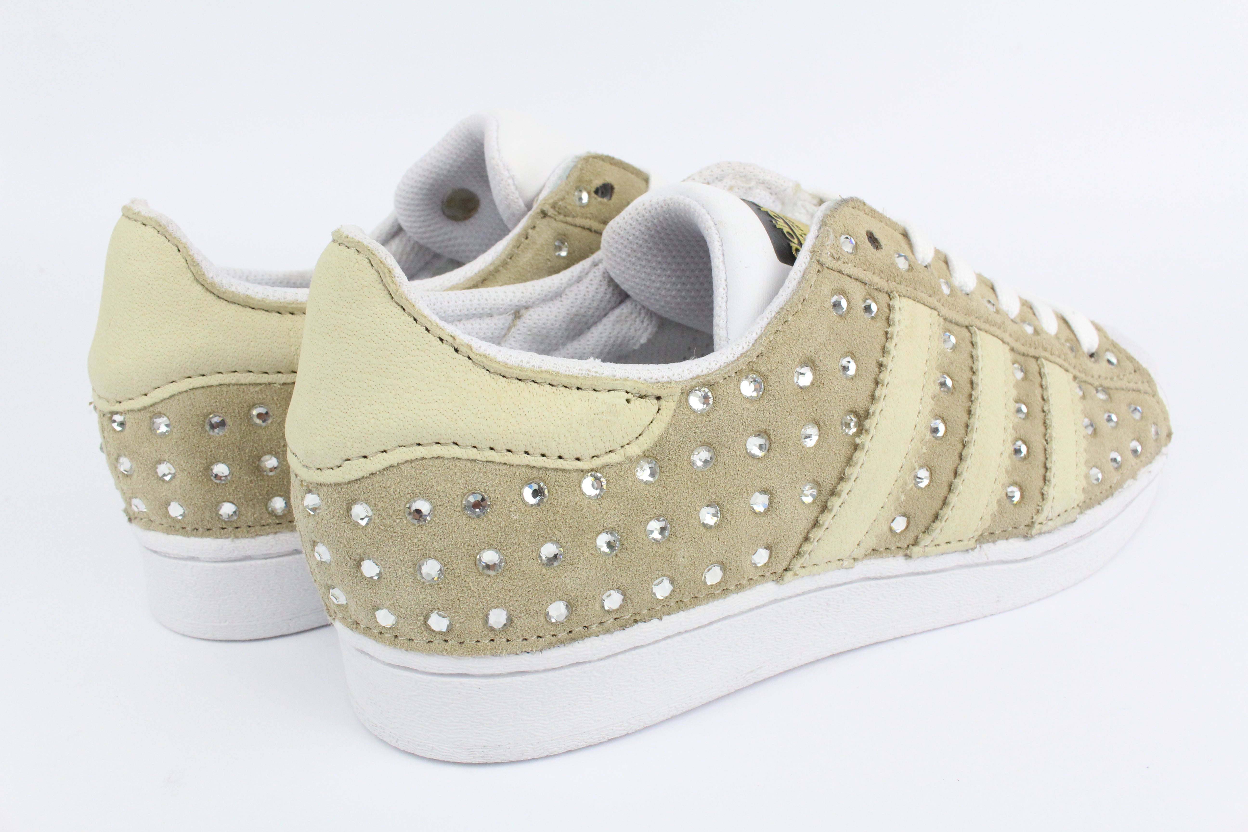 Adidas Superstar Camoscio Beige & Strass Termo