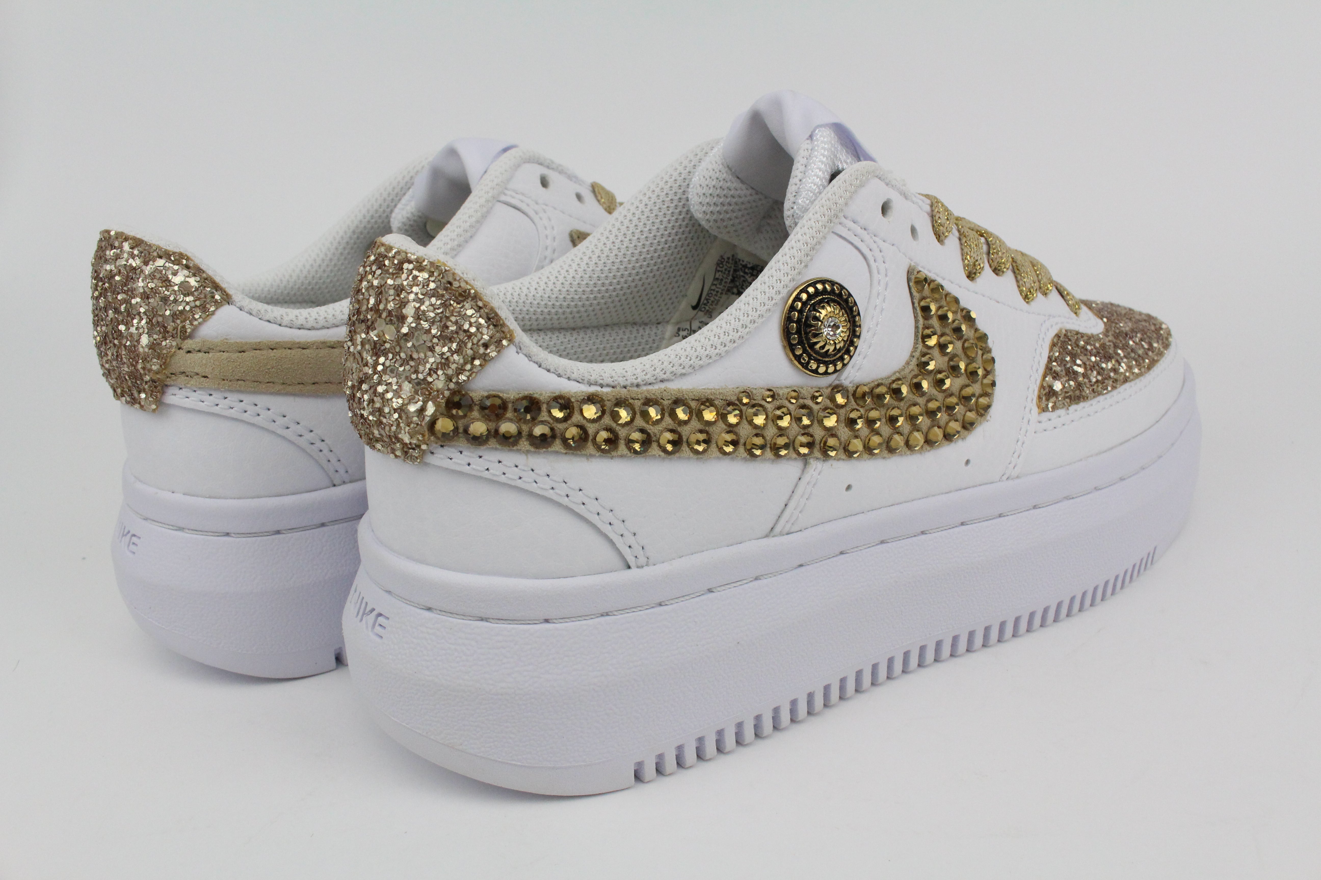 Nike Court Vision Low Platform Rosa Antico Glitter & Strass