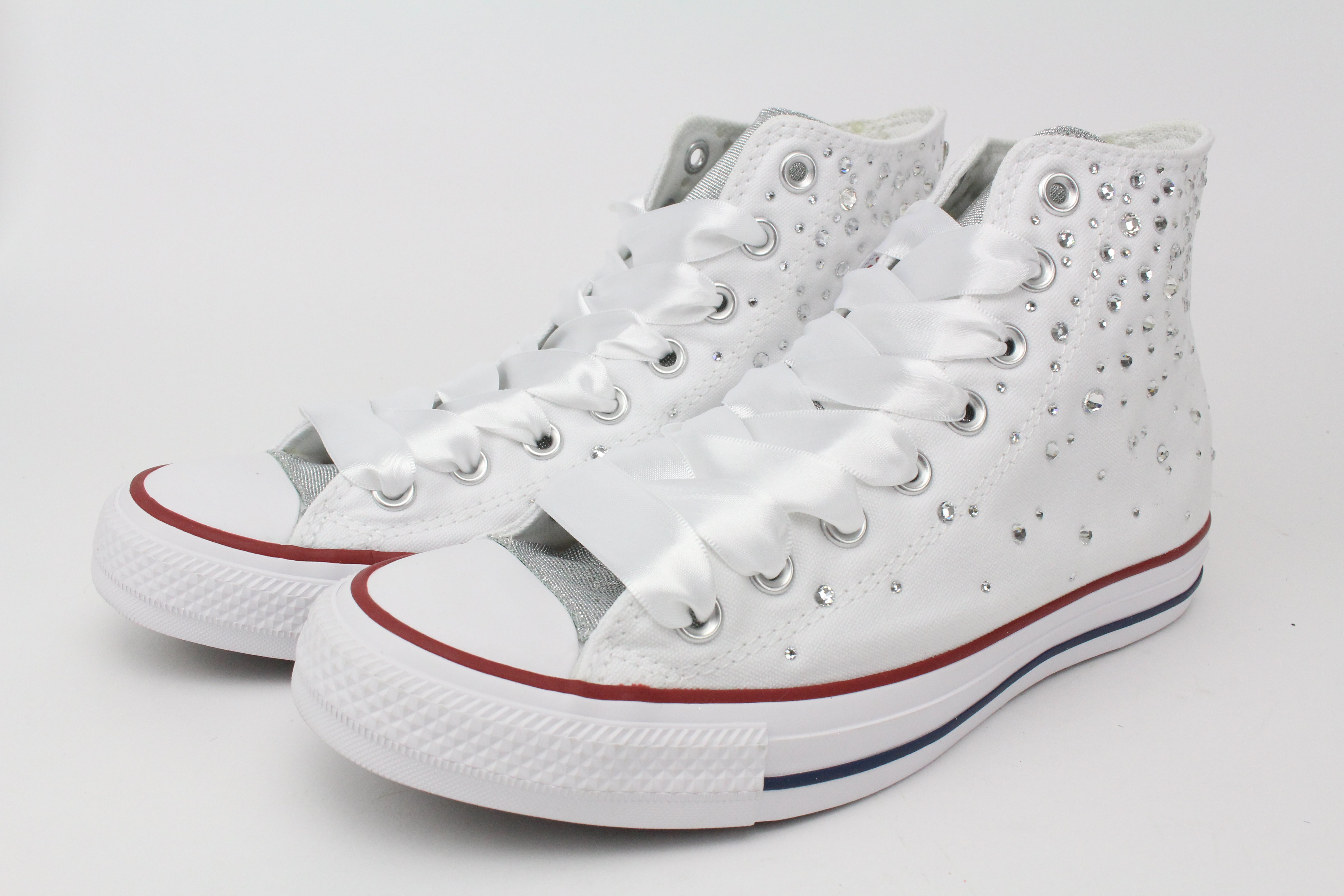 Converse All Star  White Strass Termo Cristal & Glitter