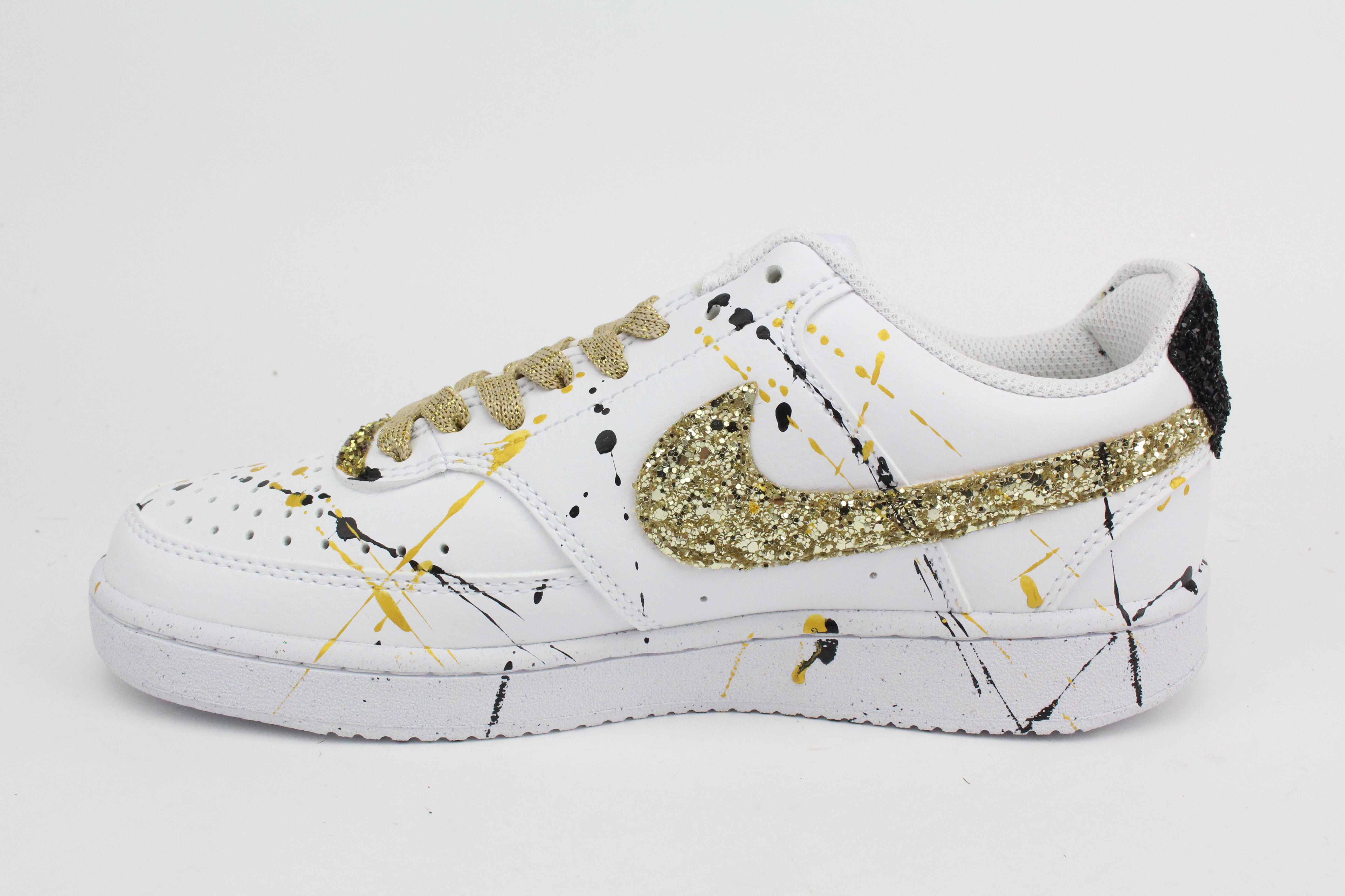 Nike Court Vision Low Colours Borchie & Glitter Oro