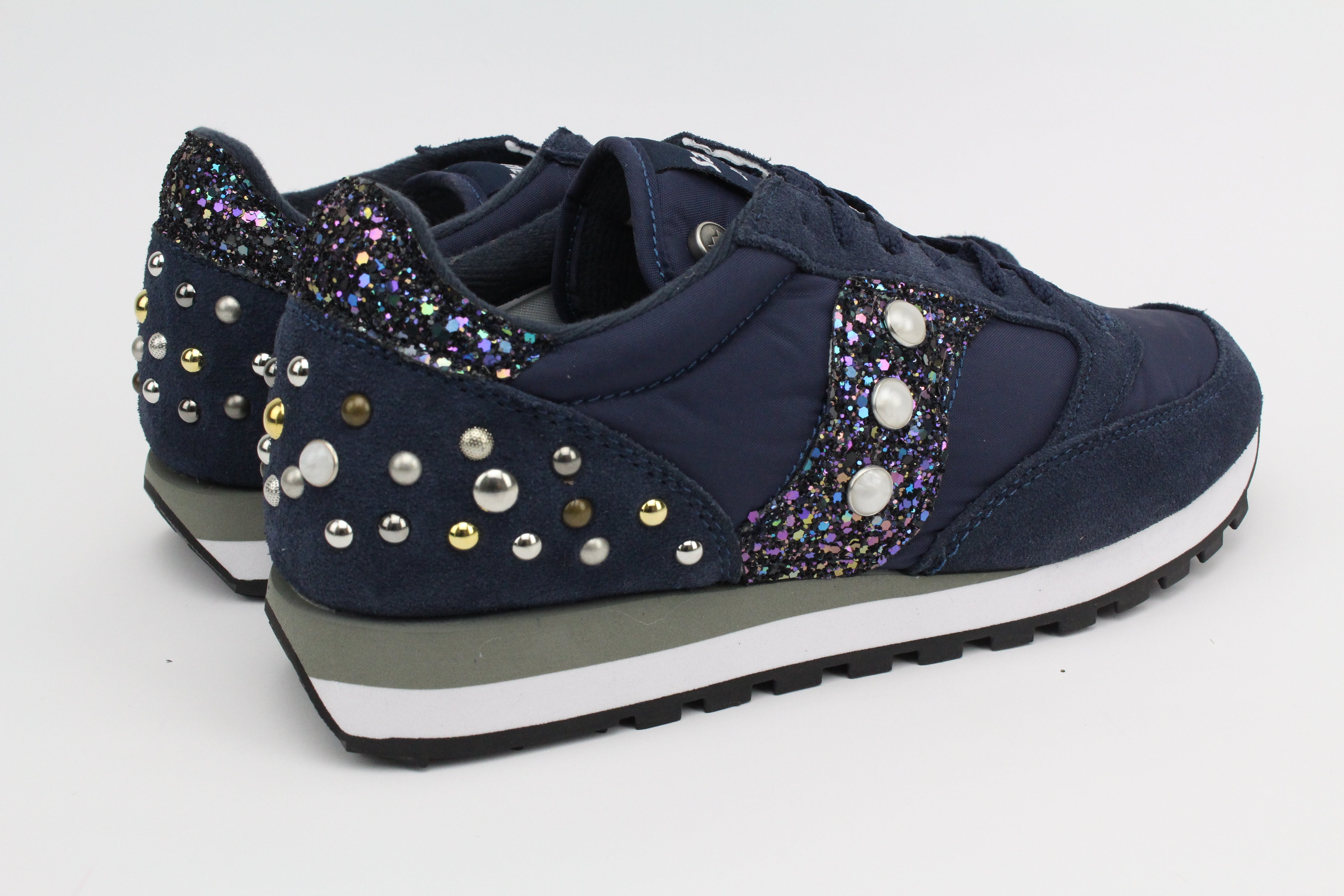 Saucony Jazz Navy Glitter & Borchie/Perle