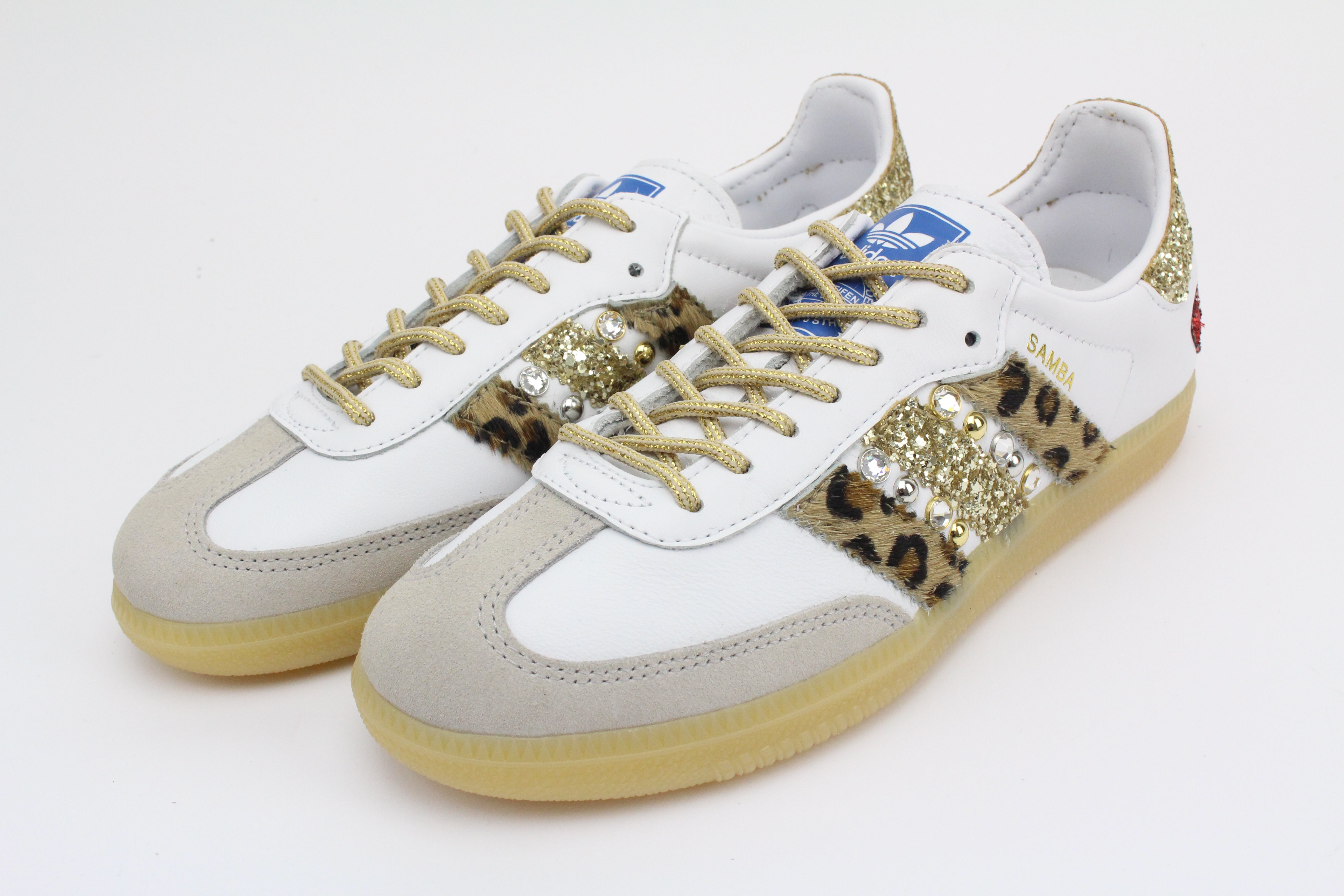 Adidas Original SAMBA Bande Glitter maculato e Cuore