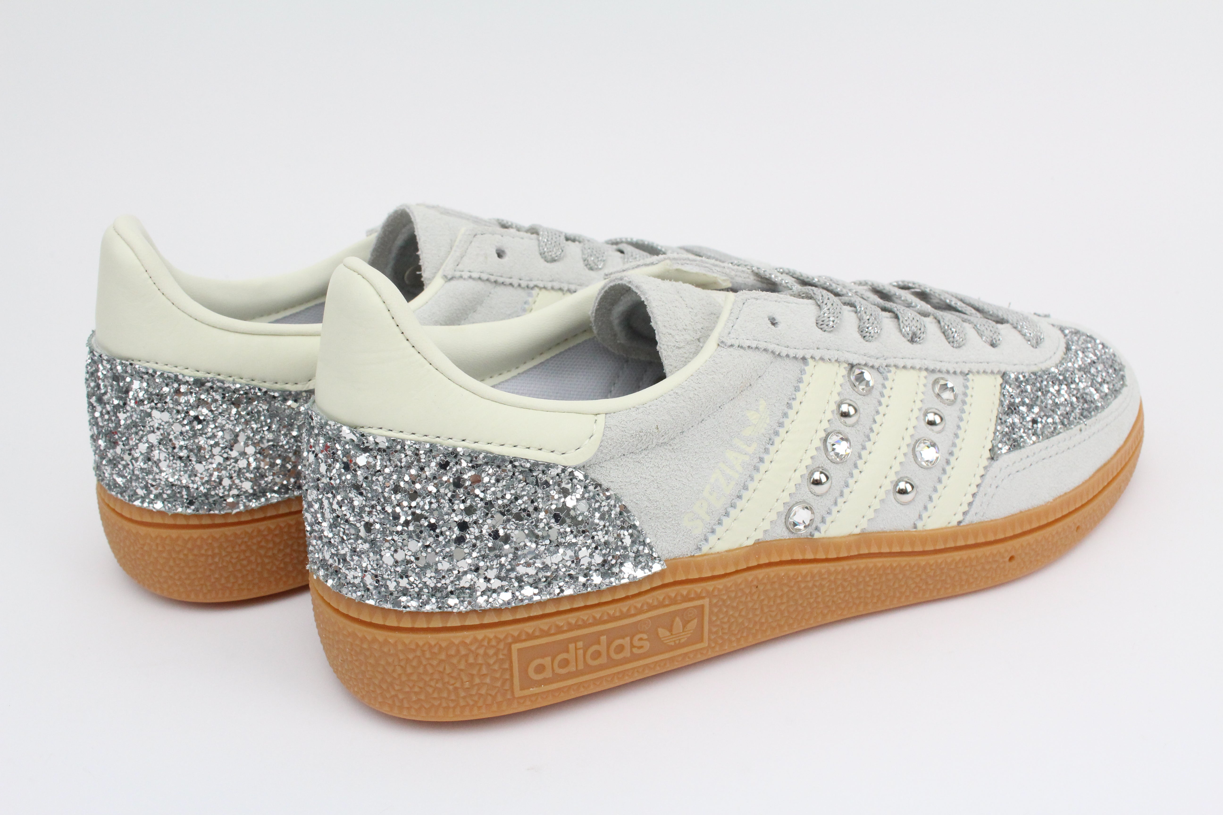 Adidas Original SPEZIAL WONSIL Glitter Argento Borchie e Strass