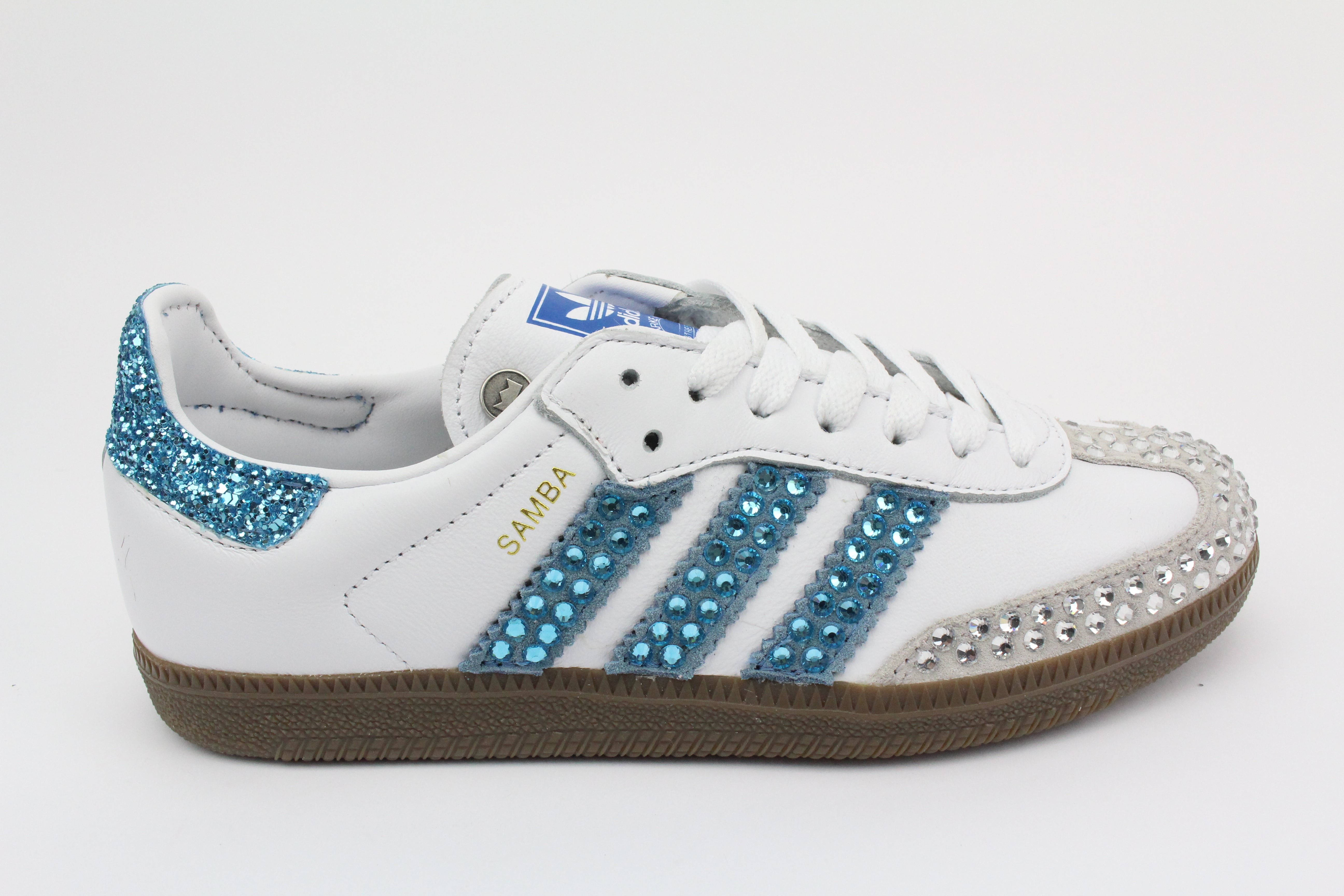 Adidas Original SAMBA Glitter & Strass Termo Azzurro
