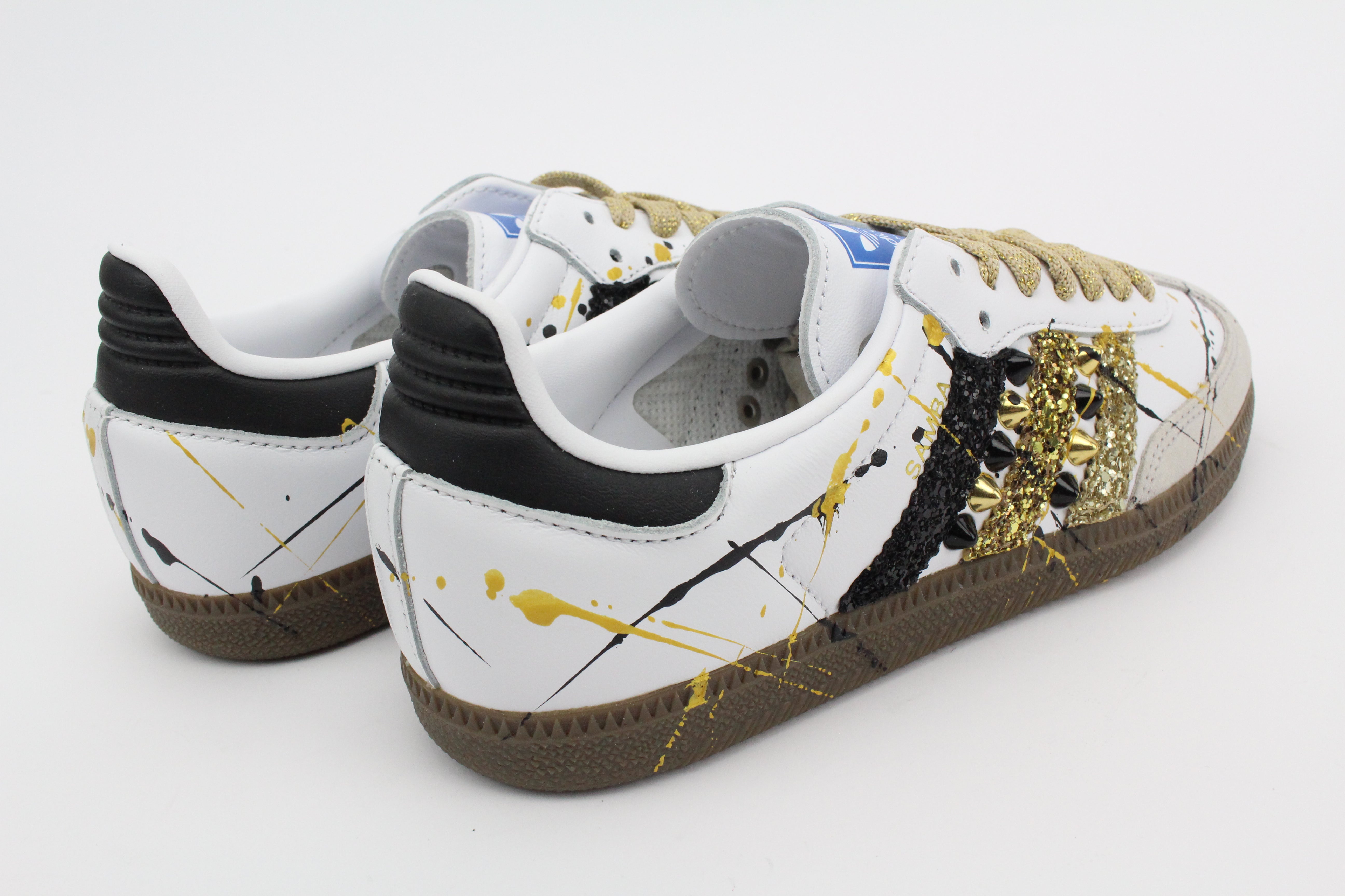 Adidas Original SAMBA Glitter Borchie & Vernice oro