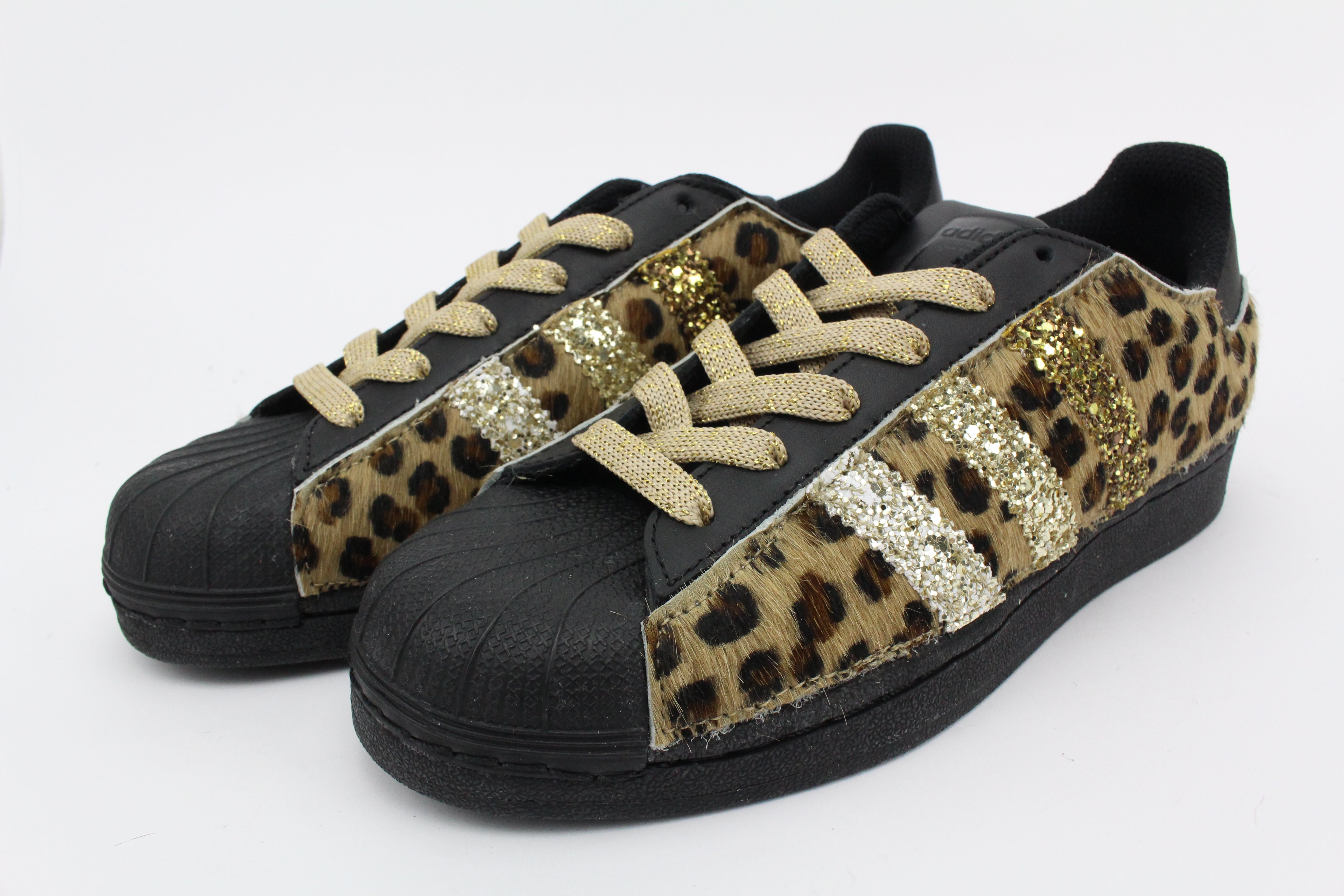 Adidas Superstar Black Total Maculate & Glitter