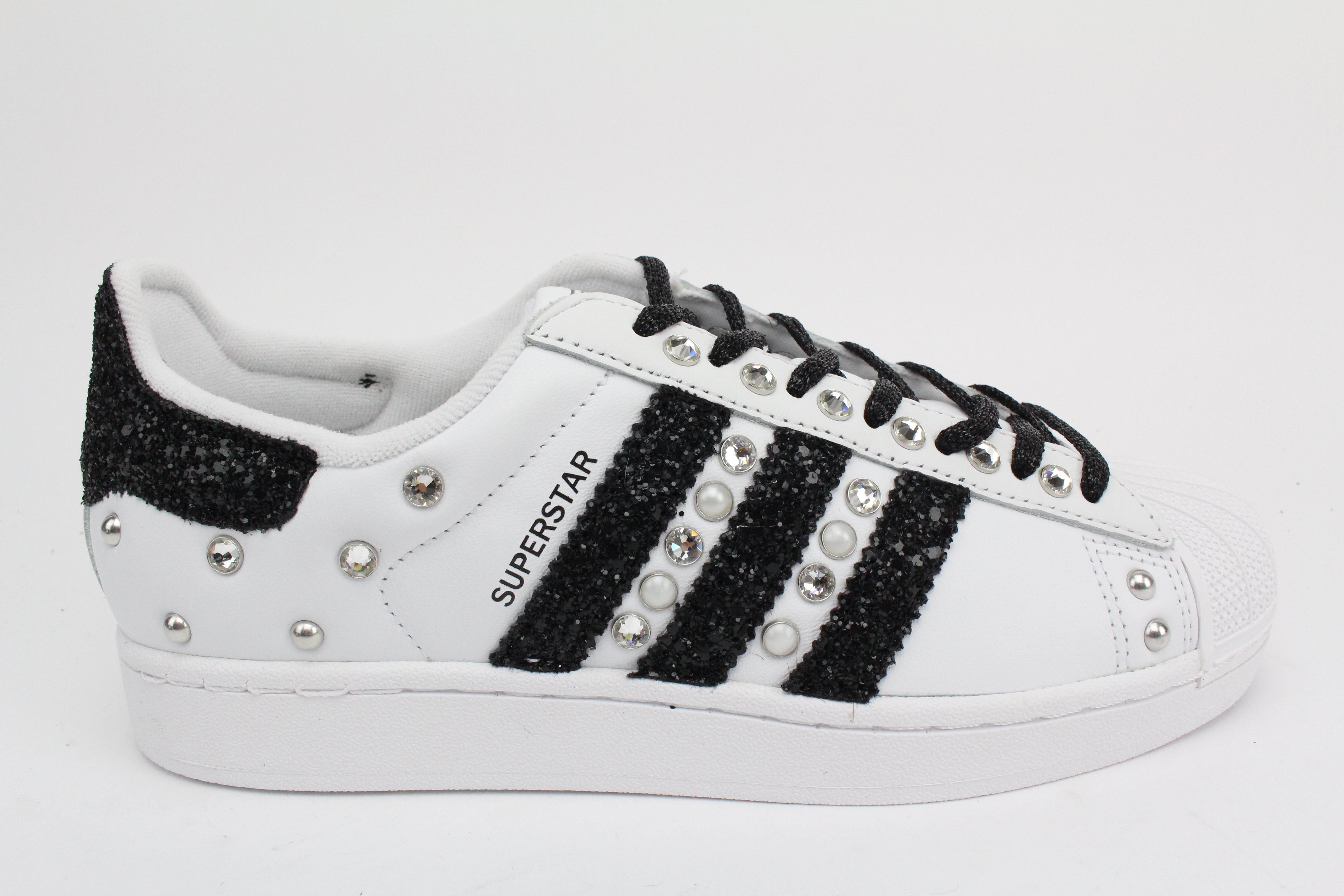 Adidas Superstar Glitter Black & Strass e Perle