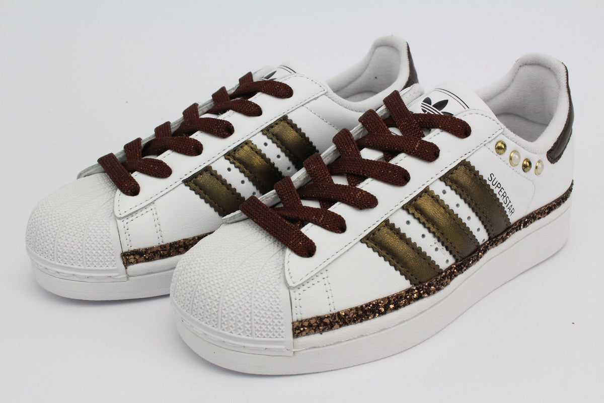 Adidas Superstar pelle cocco e glitter