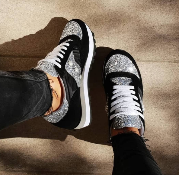 Saucony Jazz Black & Silver Glitter