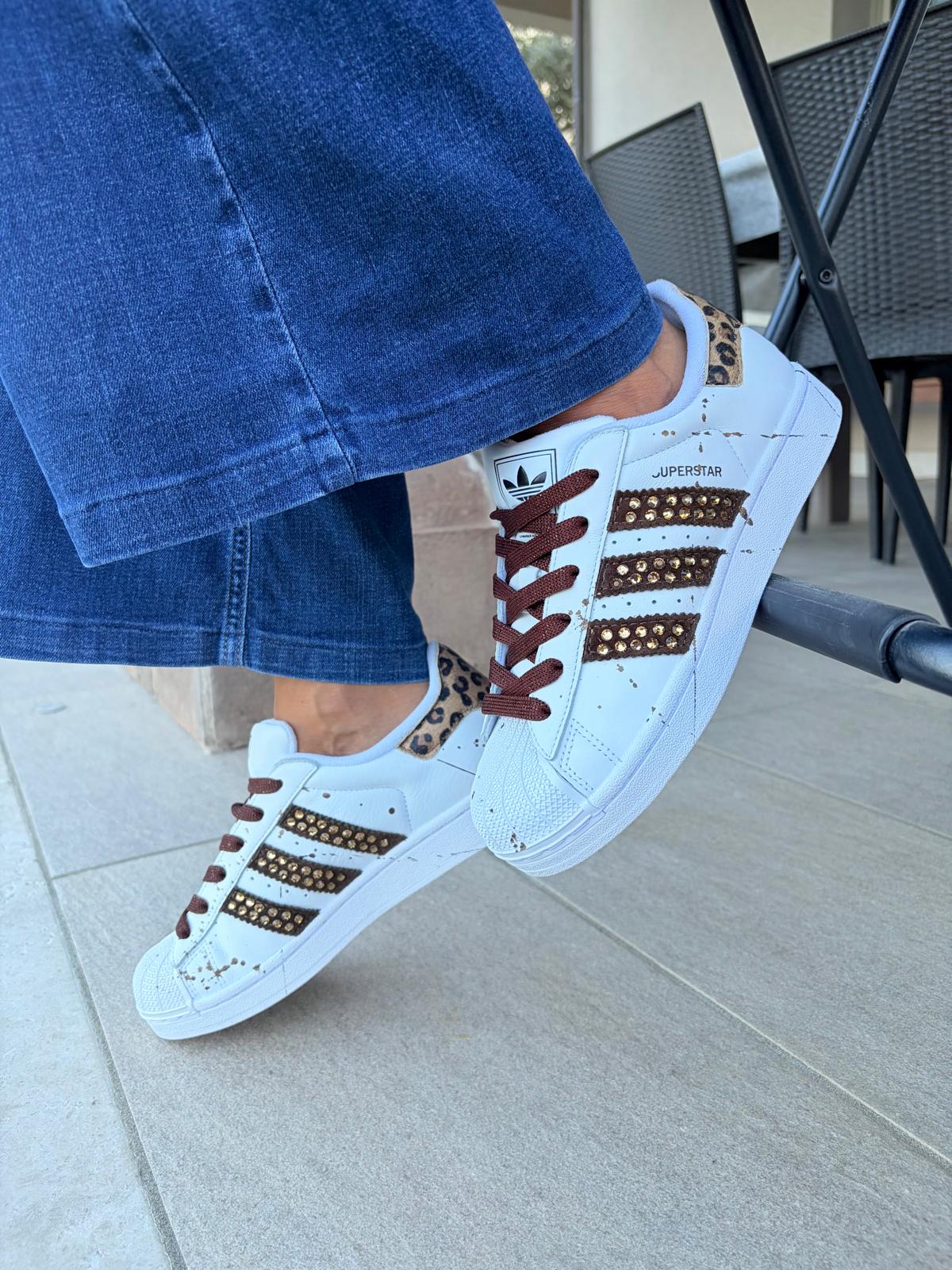 Adidas Superstar Strass Avorio & Vernice