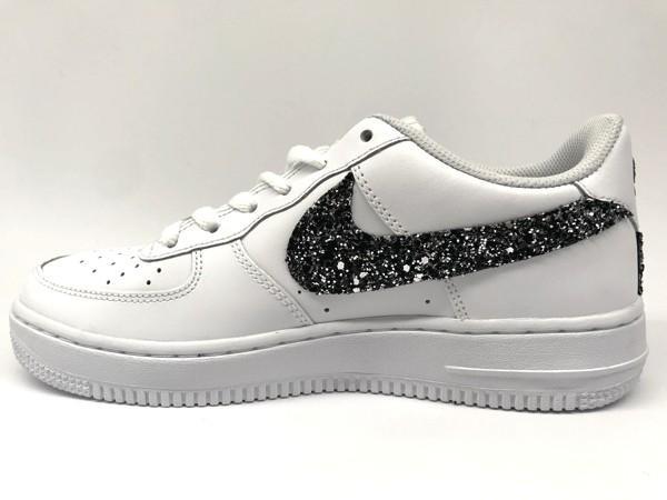 Nike Air Force One '07 sport 80's black silver