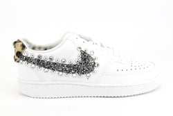 Nike Court Vision Low Maculate Black Silver Glitter & Strass