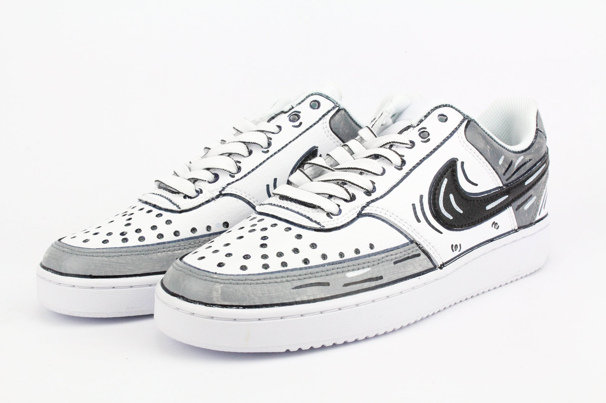 Nike Court Vision Low Gray Cartoons