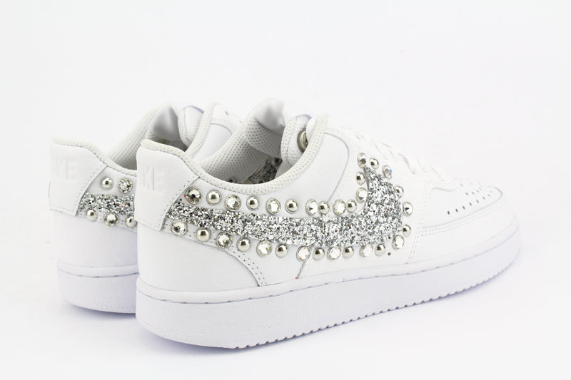 Nike Court Vision Low Silver Glitter & Strass