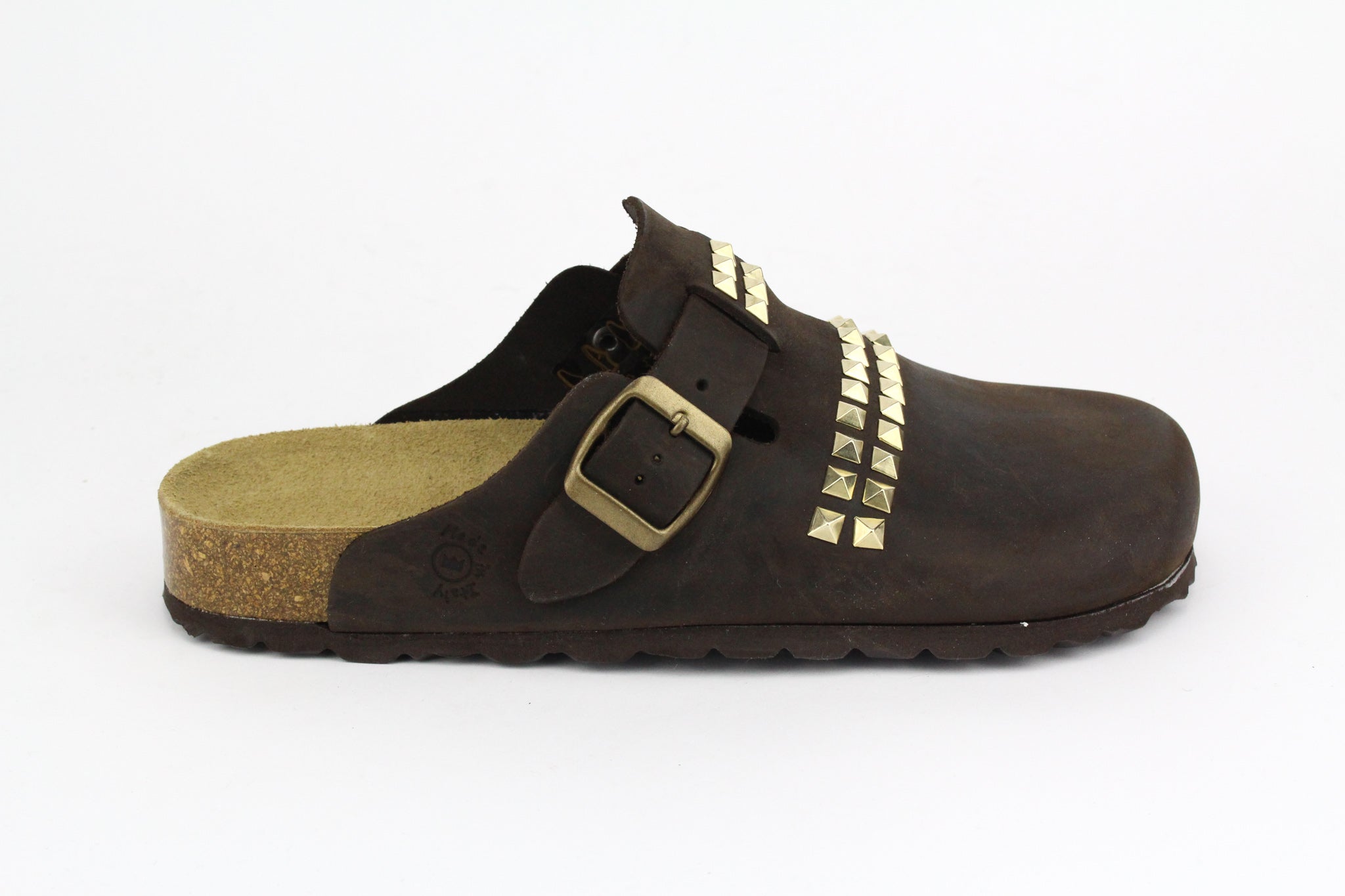 Gold Studs Sabot Sandals