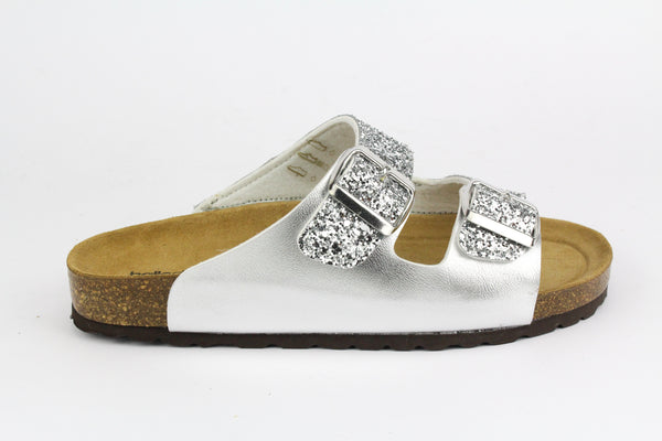 Silver Glitter Sandals