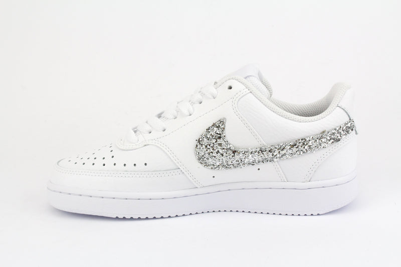 Nike Court Vision Low Silver Glitter & Ricami