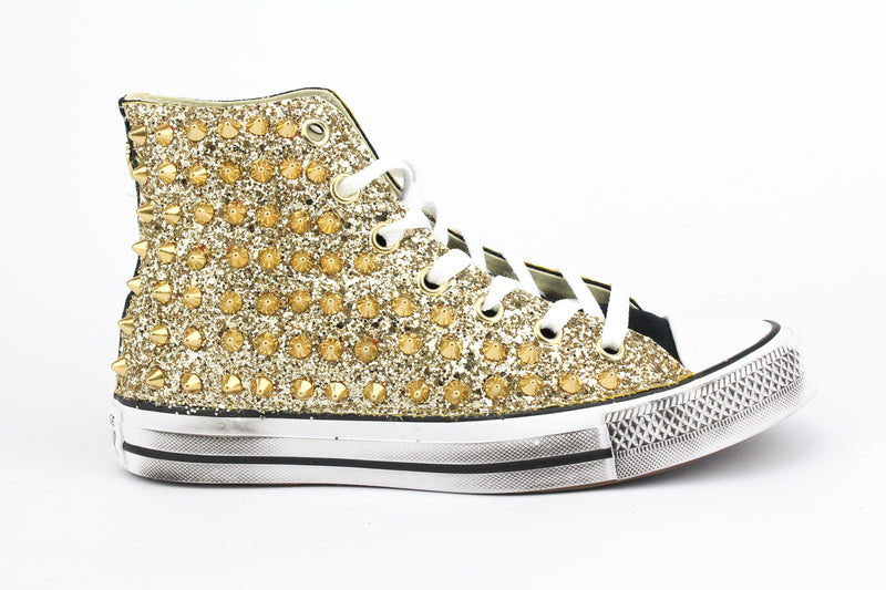 Converse All Star Gold Total Glitter & Borchie